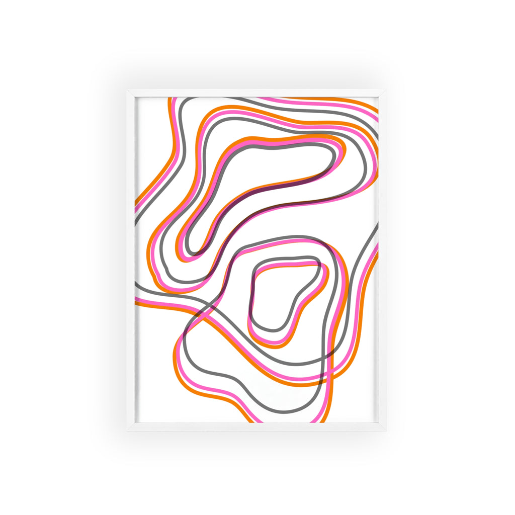 Farbenfrohes Abstraktes Kunstposter | Gerahmt, Moderne Wanddeko, Wohnzimmer, Schlafzimmer, Kunstdruck