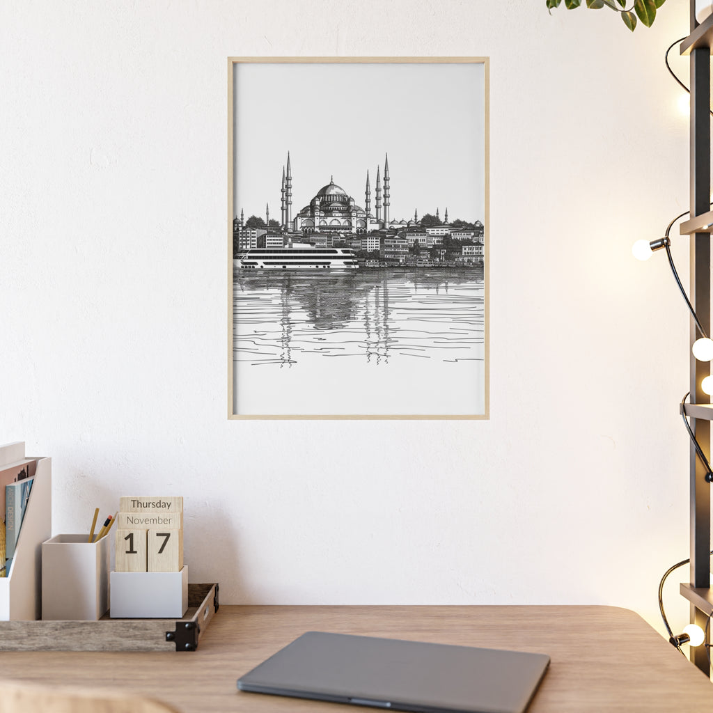 Stylish Framed Poster Art, Modern Home Decor, Inspirational Wall Art, Unique Gift for Art Lovers, Elegant Black-and-White Design