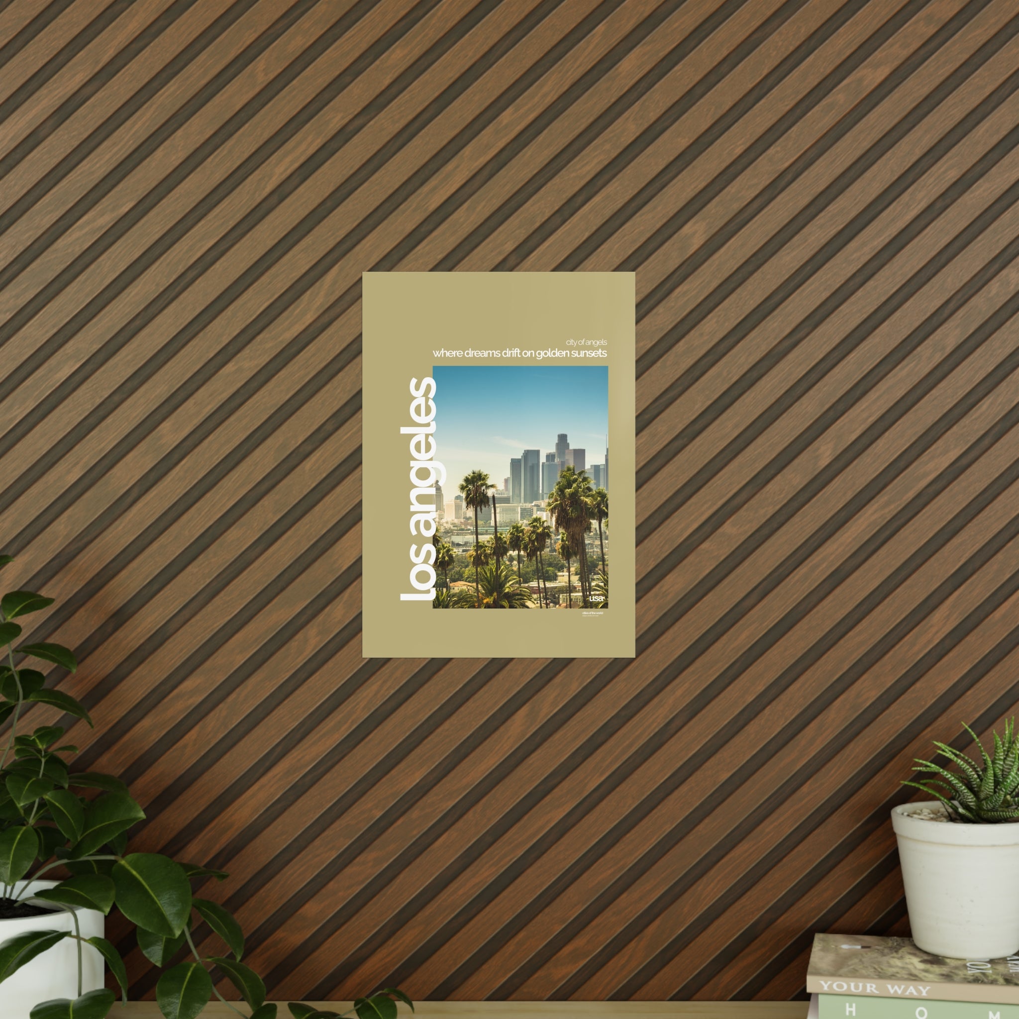 Los Angeles Poster | Cities of the World | Wandkunst fuer Reisende, Sammler & Stadtliebhaber | Moderne Stadtdeko, Fotoposter