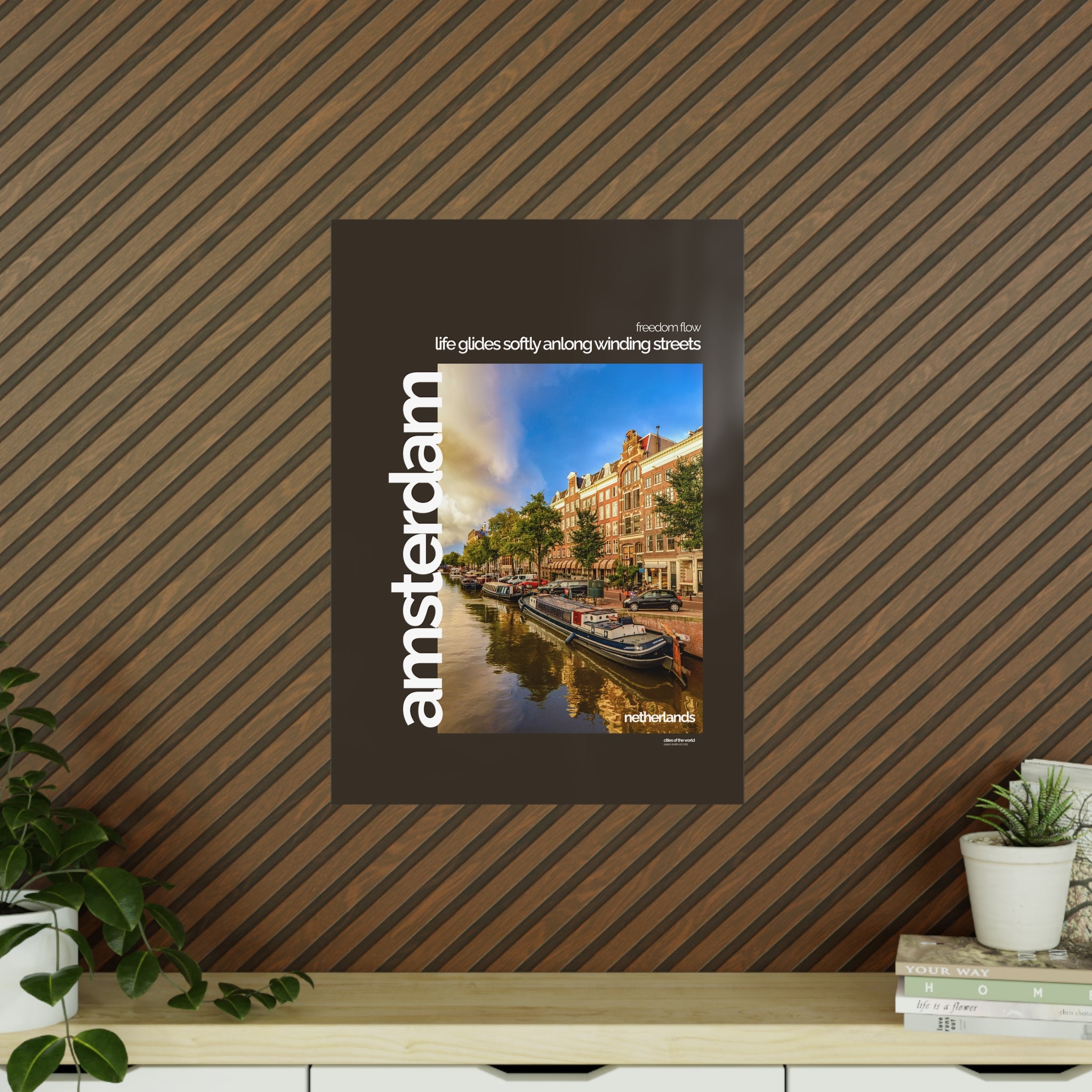 Amsterdam Poster | Cities of the World | Wandkunst fuer Reisende, Sammler & Stadtliebhaber | Moderne Stadtdeko, Fotoposter