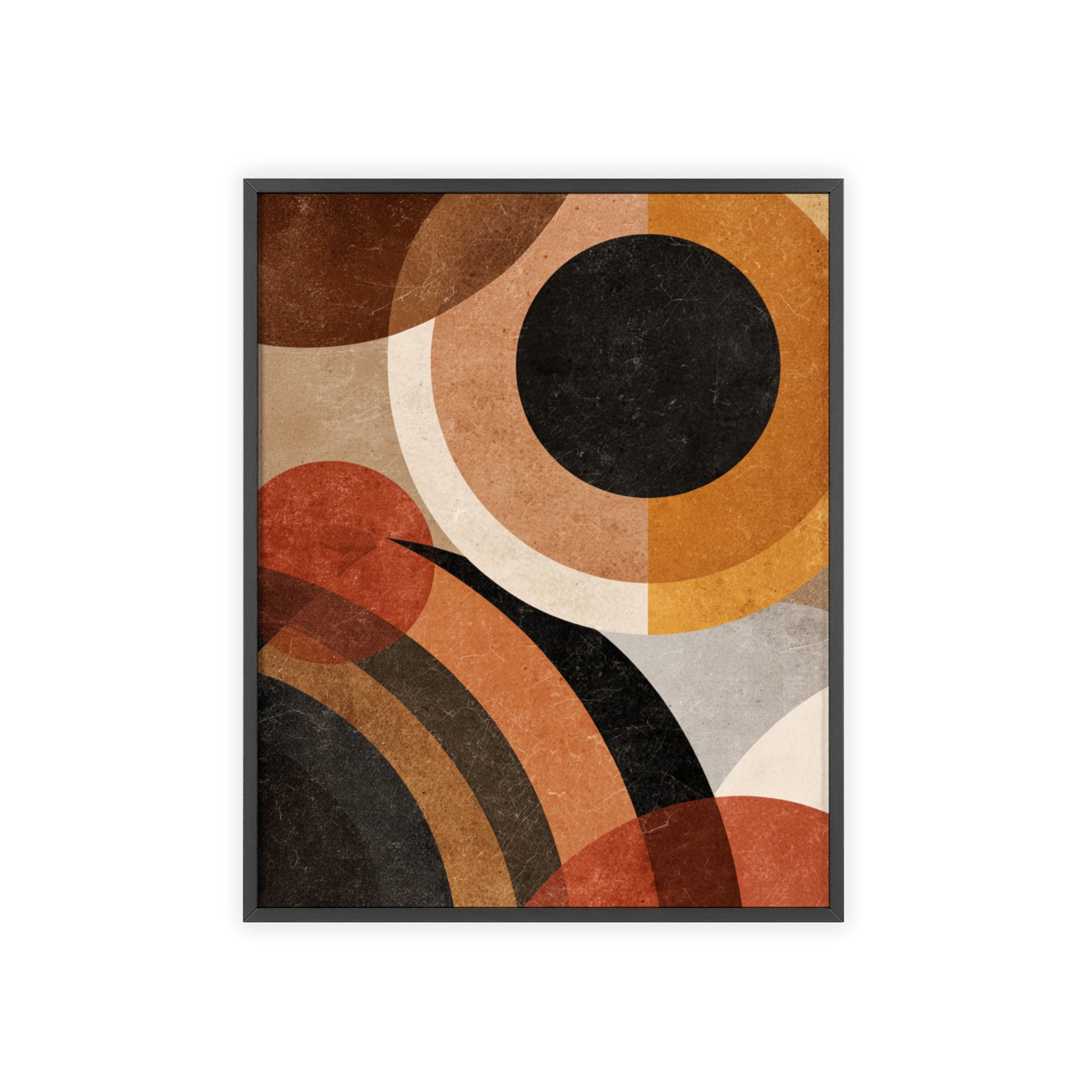 Modernes Geometrisches Kunstposter | Abstrakte Wanddeko, Gerahmte Wohnraumkunst, Minimalistisches Poster für Wohnzimmer, Stilvolles Geschenk