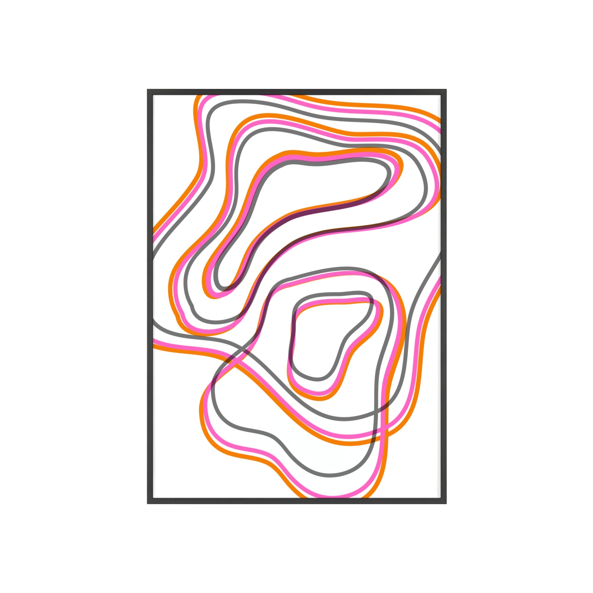 Farbenfrohes Abstraktes Kunstposter | Gerahmt, Moderne Wanddeko, Wohnzimmer, Schlafzimmer, Kunstdruck