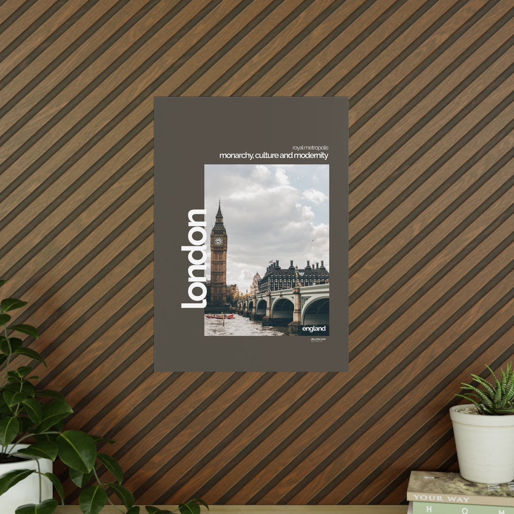 London Poster | Cities of the World | Wandkunst fuer Reisende, Sammler & Stadtliebhaber | Moderne Stadtdeko, Fotoposter