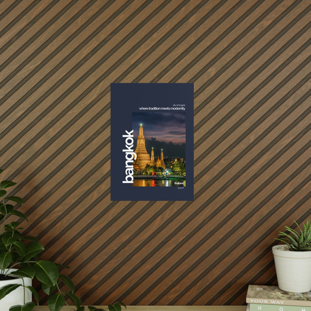 Bangkok Poster | Cities of the World | Wandkunst fuer Reisende, Sammler & Stadtliebhaber | Moderne Stadtdeko, Fotoposter