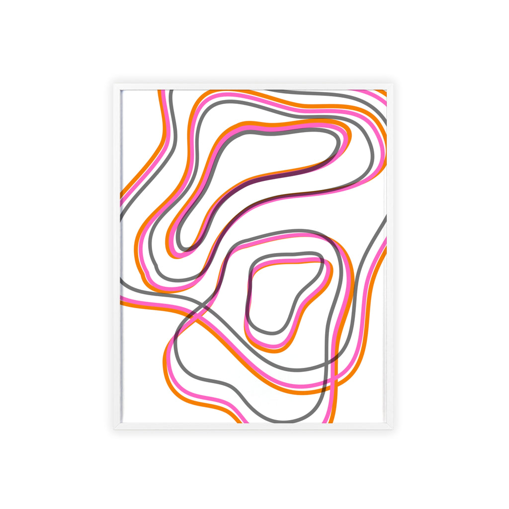 Farbenfrohes Abstraktes Kunstposter | Gerahmt, Moderne Wanddeko, Wohnzimmer, Schlafzimmer, Kunstdruck