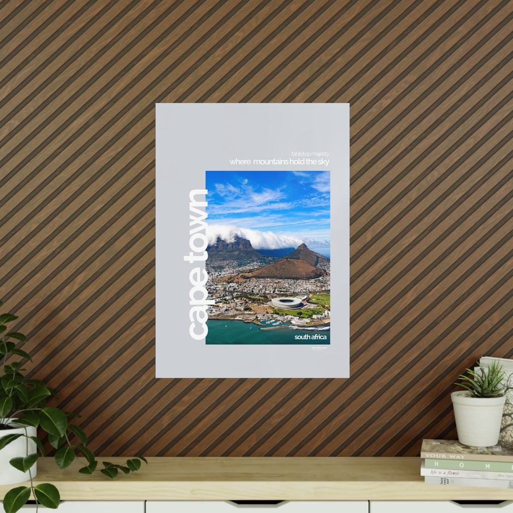 Cape Town Poster | Cities of the World | Wandkunst fuer Reisende, Sammler & Stadtliebhaber | Moderne Stadtdeko, Fotoposter