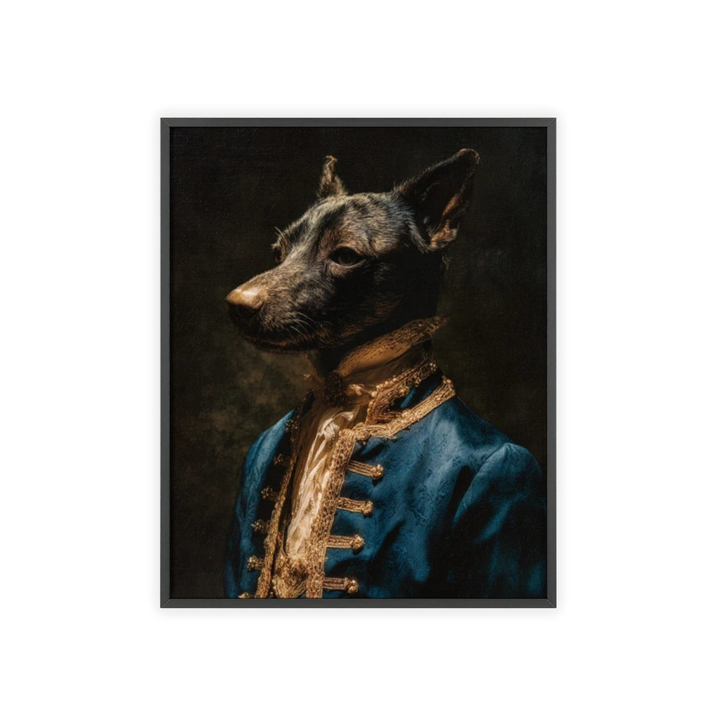 Elegant Framed Dog Portrait, Stylish Wall Decor for Dog Lovers, Unique Gift for Pet Owners, Home Decoration, Modern Art