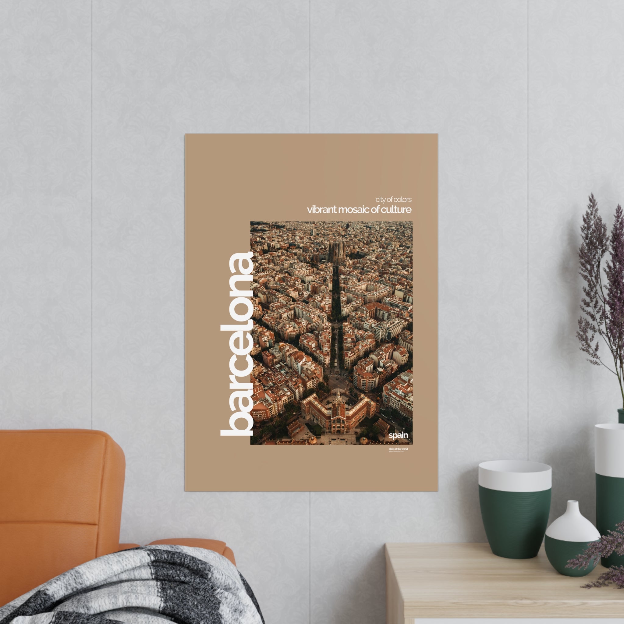 Barcelona Poster | Cities of the World | Wandkunst fuer Reisende, Sammler & Stadtliebhaber | Moderne Stadtdeko, Fotoposter