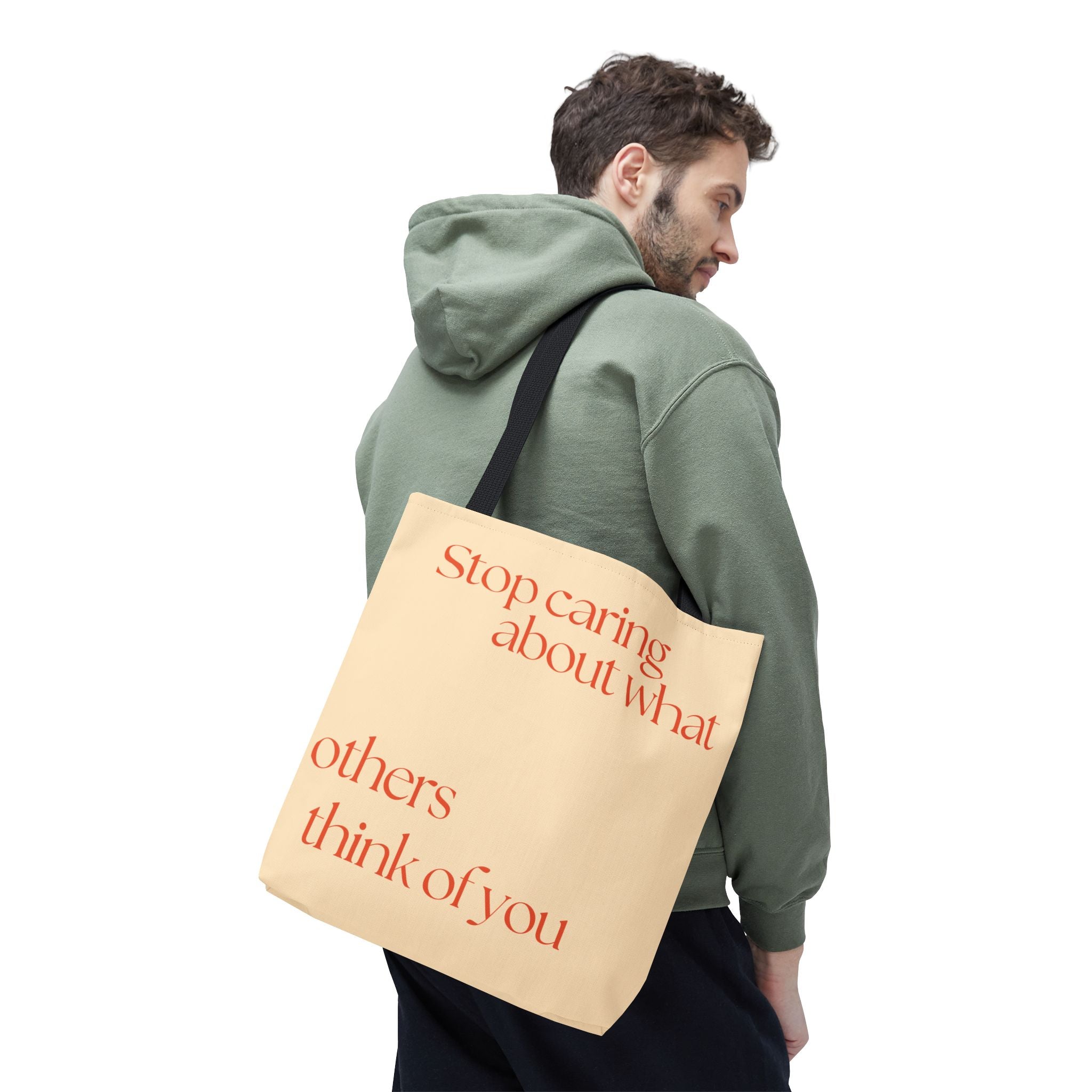 Tote Bag - mit Statement: Stop caring what others think - Stylisch, nachhaltig ideal für Alltag Und Geschenke