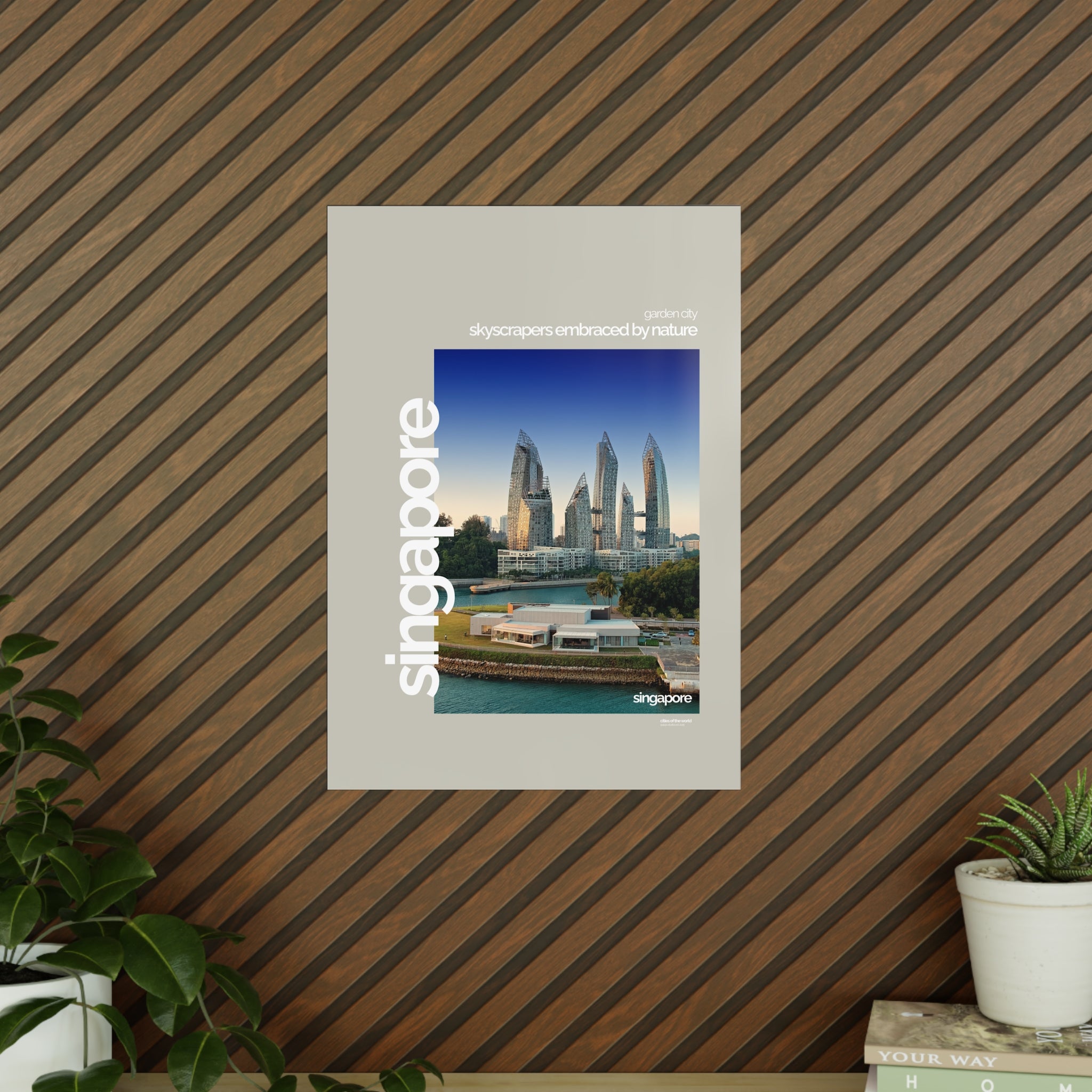 Singapore Poster | Cities of the World | Wandkunst für Wohnzimmer, Büro & Geschenke | Moderne Stadtdeko, Fotoposter