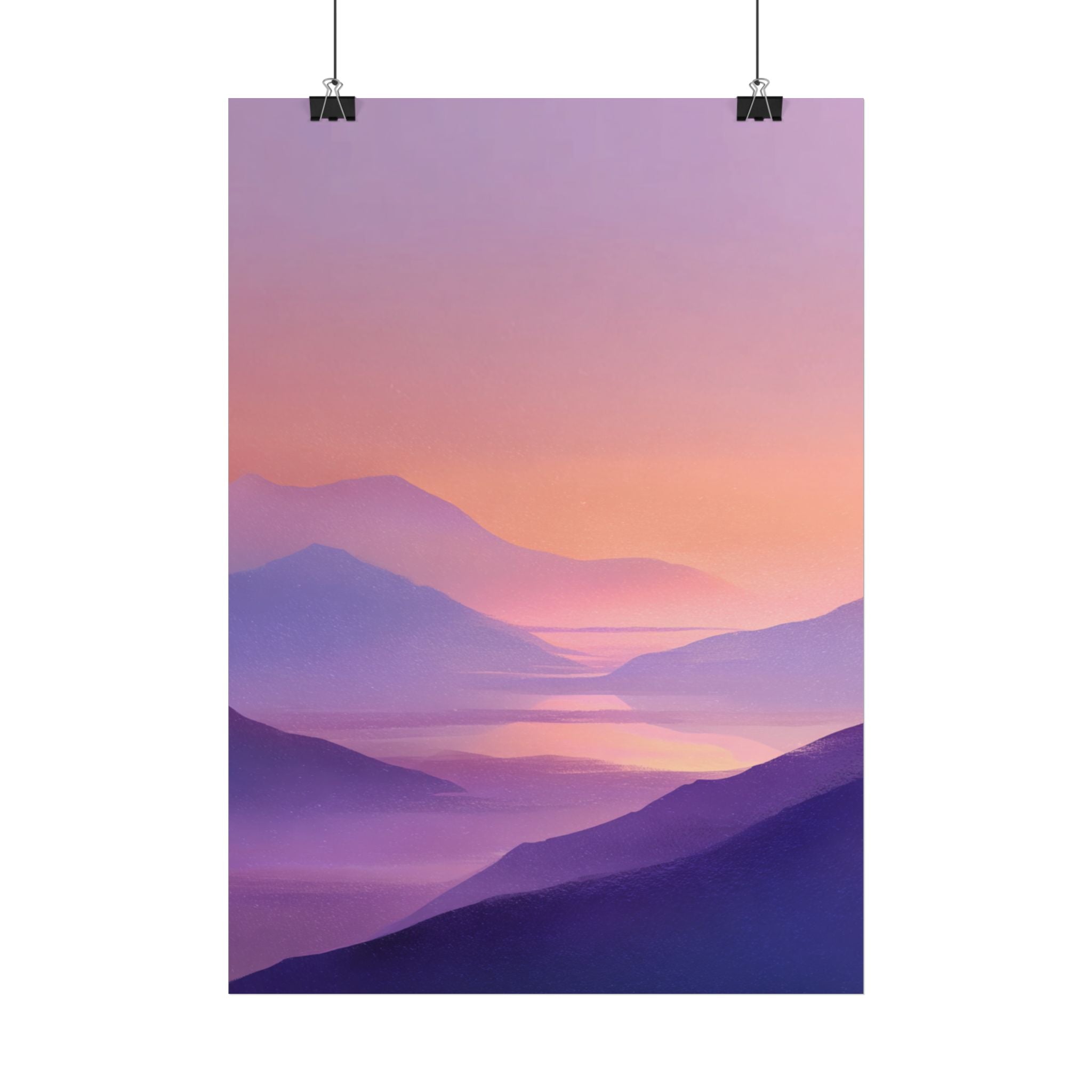 Minimalistisches Serene Landscape Poster | Nature Wall Art | Geschenk Naturliebhaber | Home Office & Wohnraum Poster | Poster Schlafzimmer