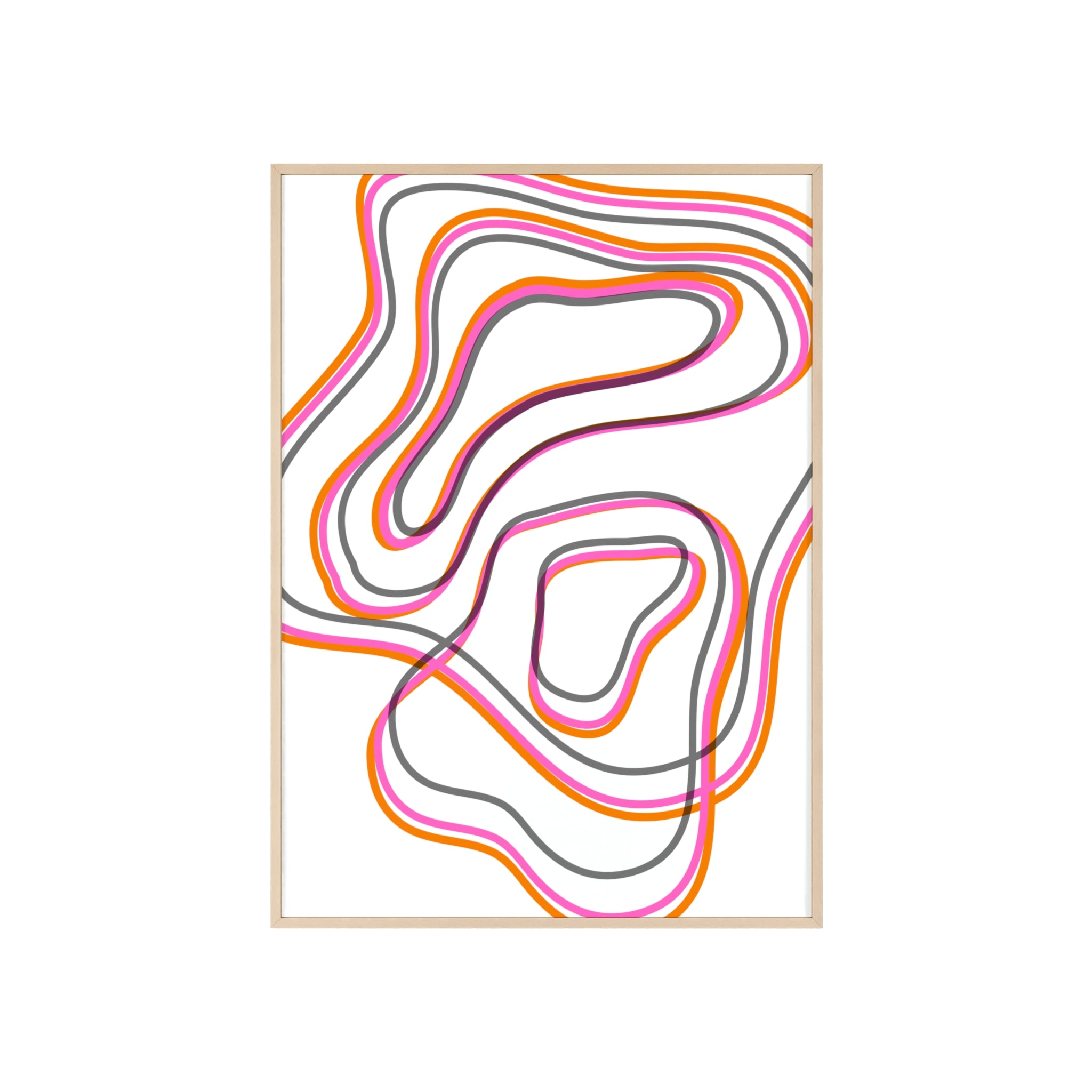 Farbenfrohes Abstraktes Kunstposter | Gerahmt, Moderne Wanddeko, Wohnzimmer, Schlafzimmer, Kunstdruck