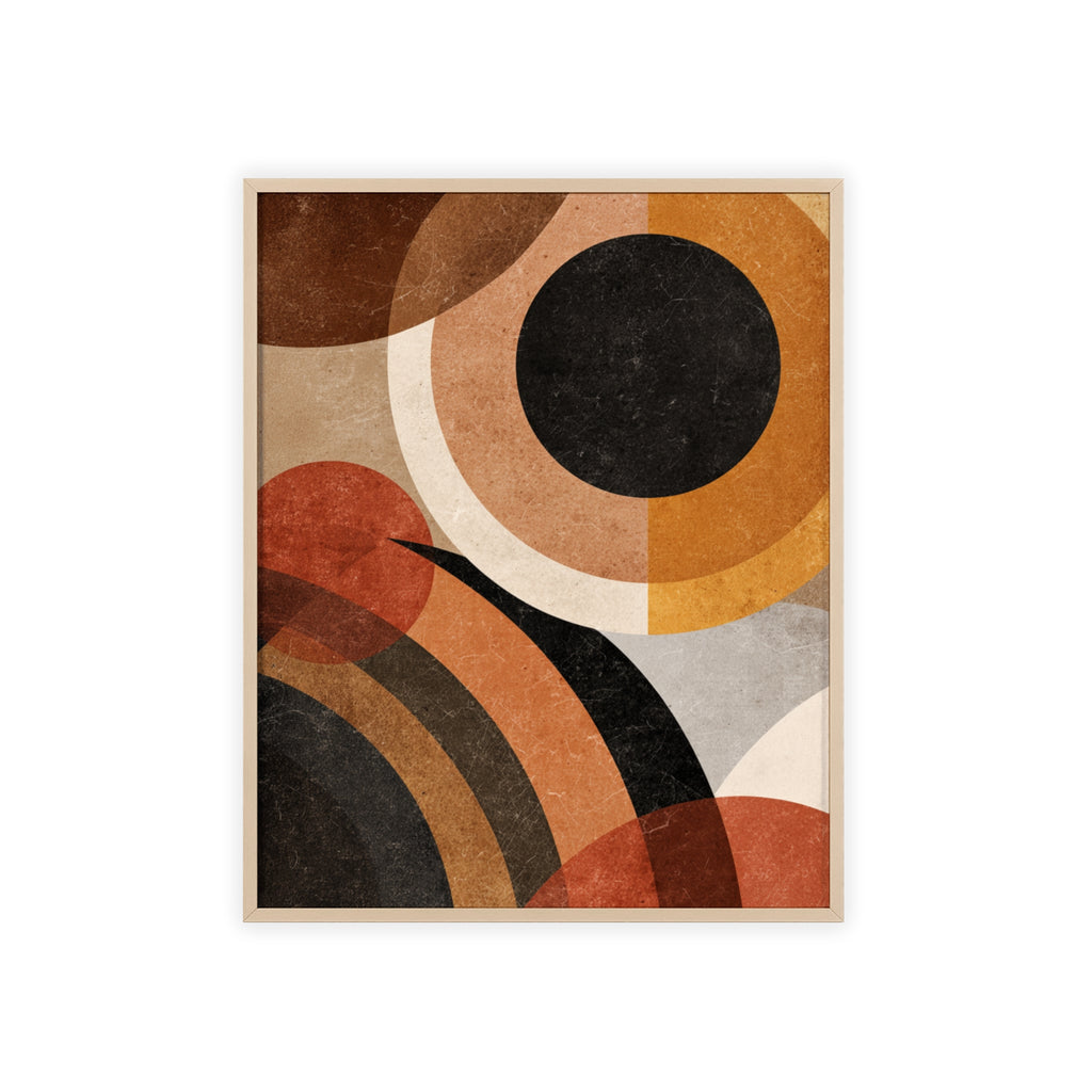 Modernes Geometrisches Kunstposter | Abstrakte Wanddeko, Gerahmte Wohnraumkunst, Minimalistisches Poster für Wohnzimmer, Stilvolles Geschenk