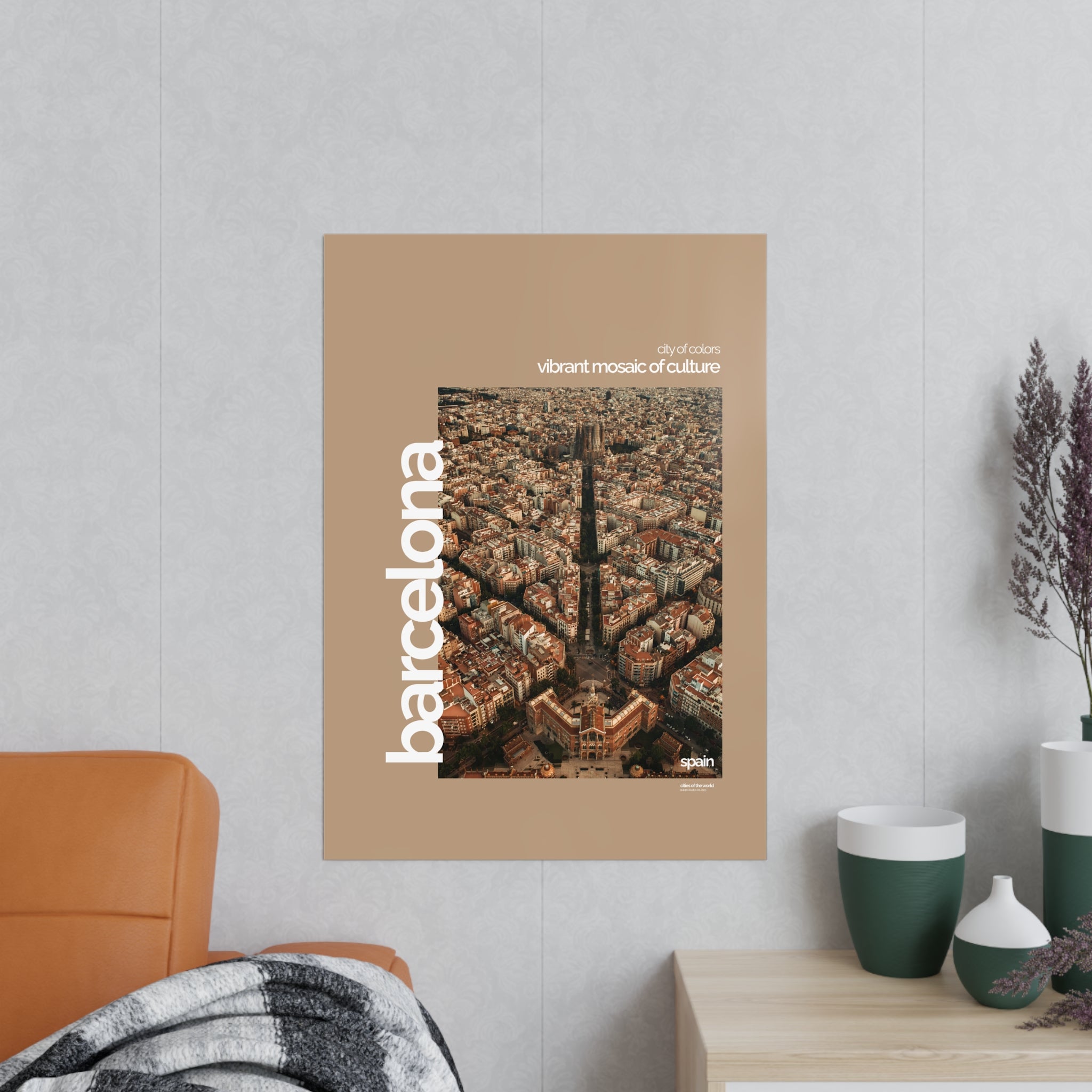 Barcelona Poster | Cities of the World | Wandkunst fuer Reisende, Sammler & Stadtliebhaber | Moderne Stadtdeko, Fotoposter