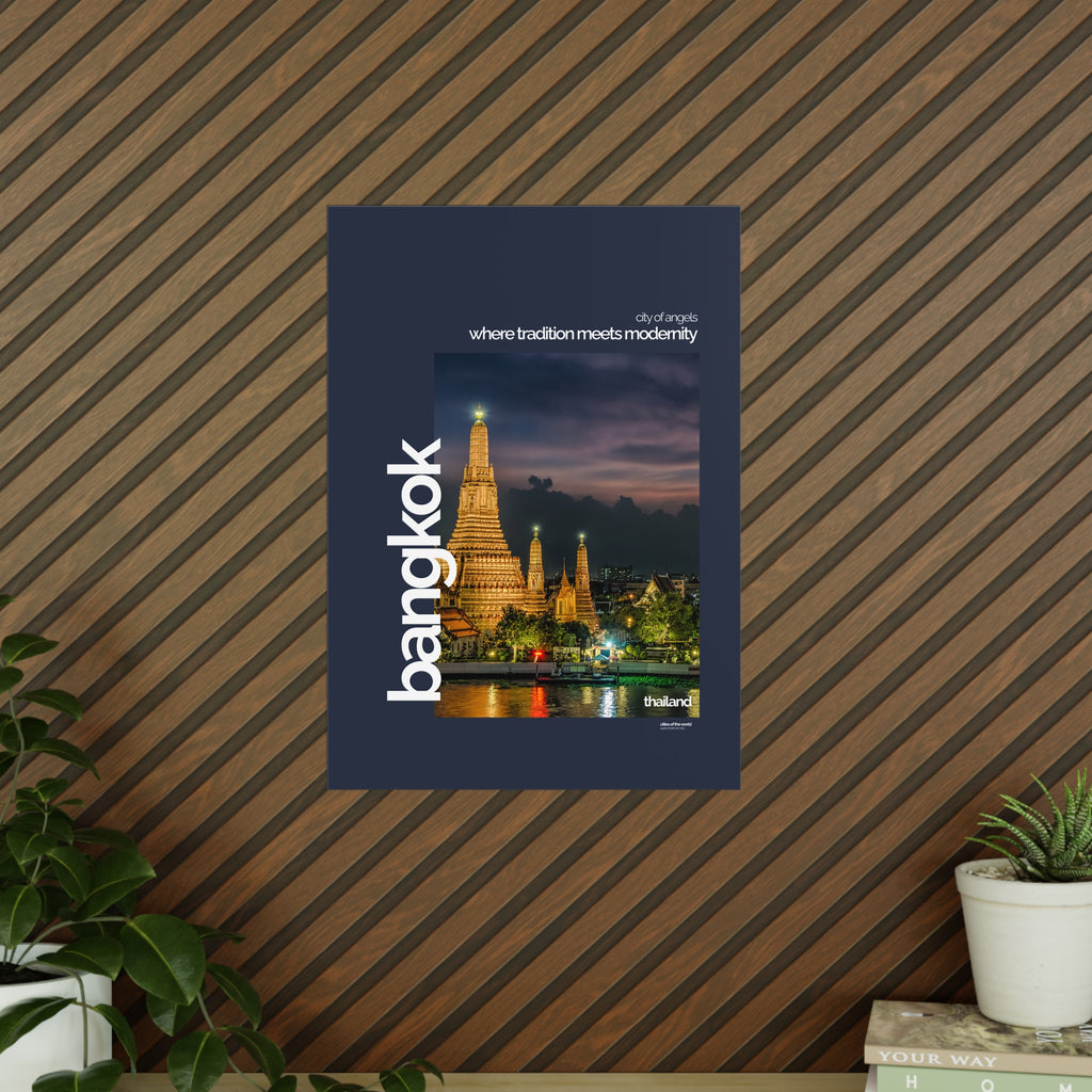 Bangkok Poster | Cities of the World | Wandkunst fuer Reisende, Sammler & Stadtliebhaber | Moderne Stadtdeko, Fotoposter