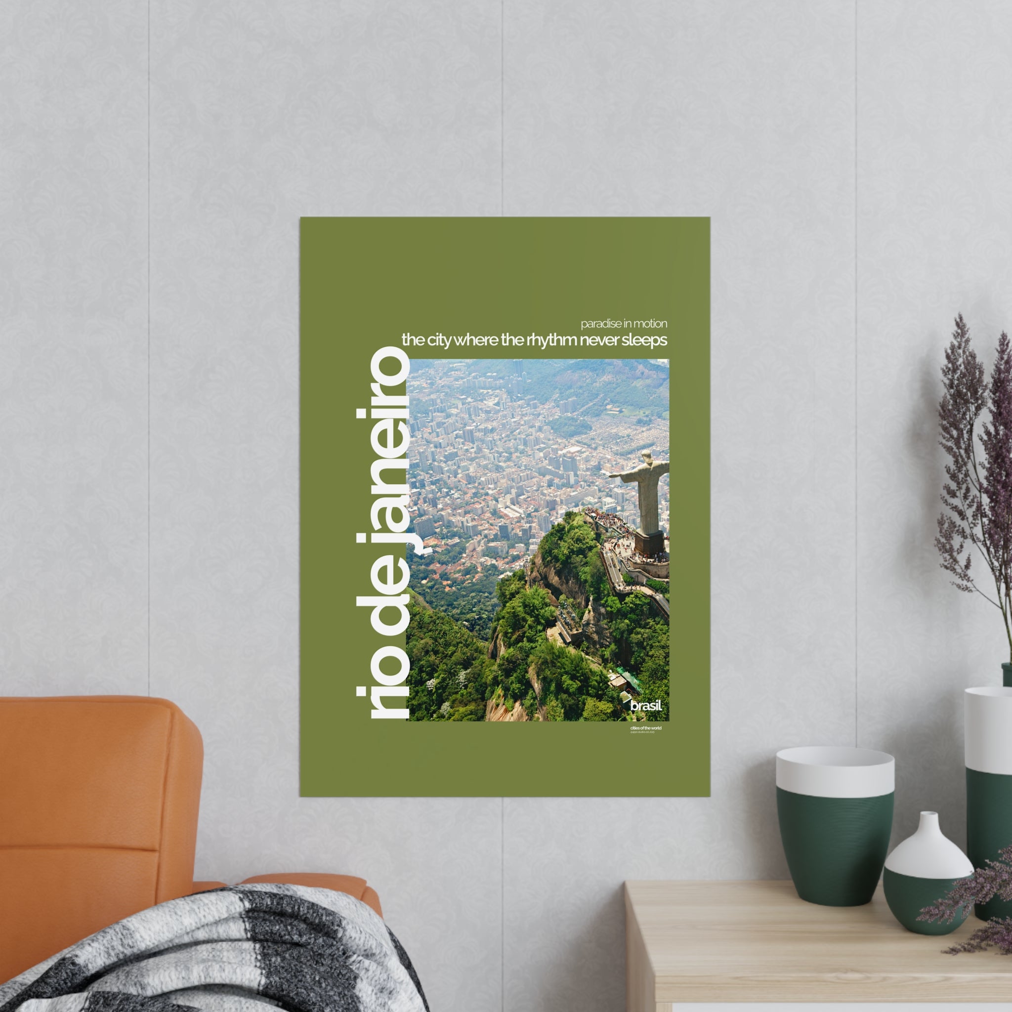 Rio de Janeiro Poster | Cities of the World | Wandkunst fuer Reisende, Sammler & Stadtliebhaber | Moderne Stadtdeko, Fotoposter