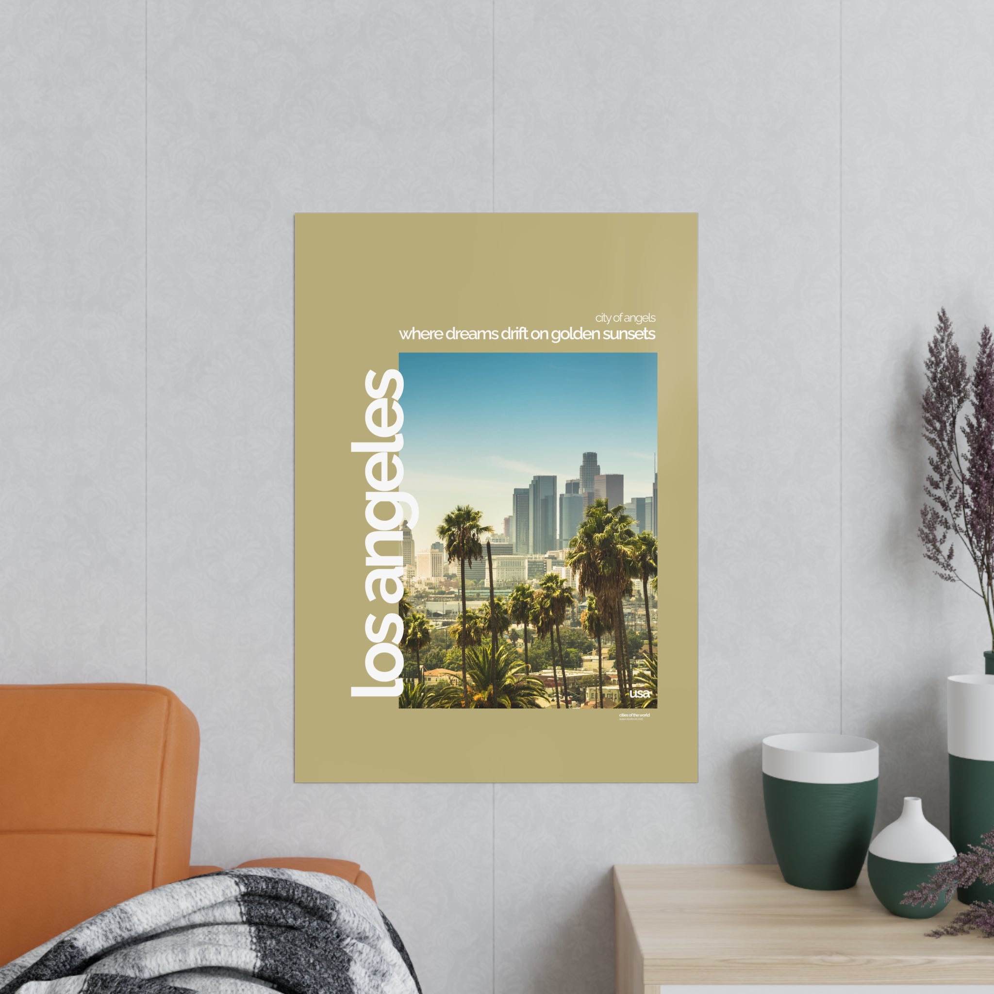 Los Angeles Poster | Cities of the World | Wandkunst fuer Reisende, Sammler & Stadtliebhaber | Moderne Stadtdeko, Fotoposter