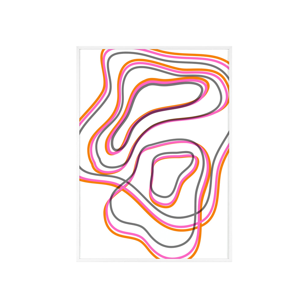 Farbenfrohes Abstraktes Kunstposter | Gerahmt, Moderne Wanddeko, Wohnzimmer, Schlafzimmer, Kunstdruck