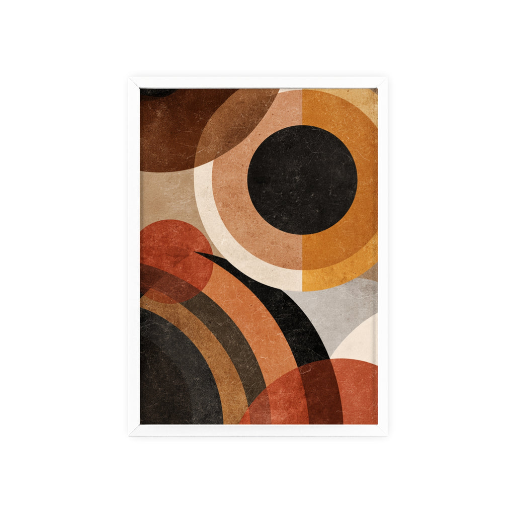 Modernes Geometrisches Kunstposter | Abstrakte Wanddeko, Gerahmte Wohnraumkunst, Minimalistisches Poster für Wohnzimmer, Stilvolles Geschenk