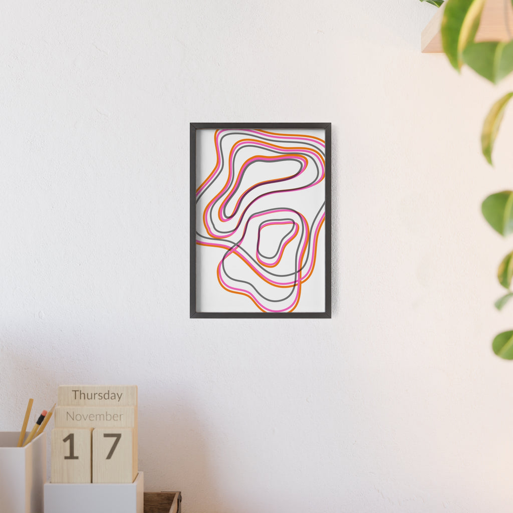 Farbenfrohes Abstraktes Kunstposter | Gerahmt, Moderne Wanddeko, Wohnzimmer, Schlafzimmer, Kunstdruck