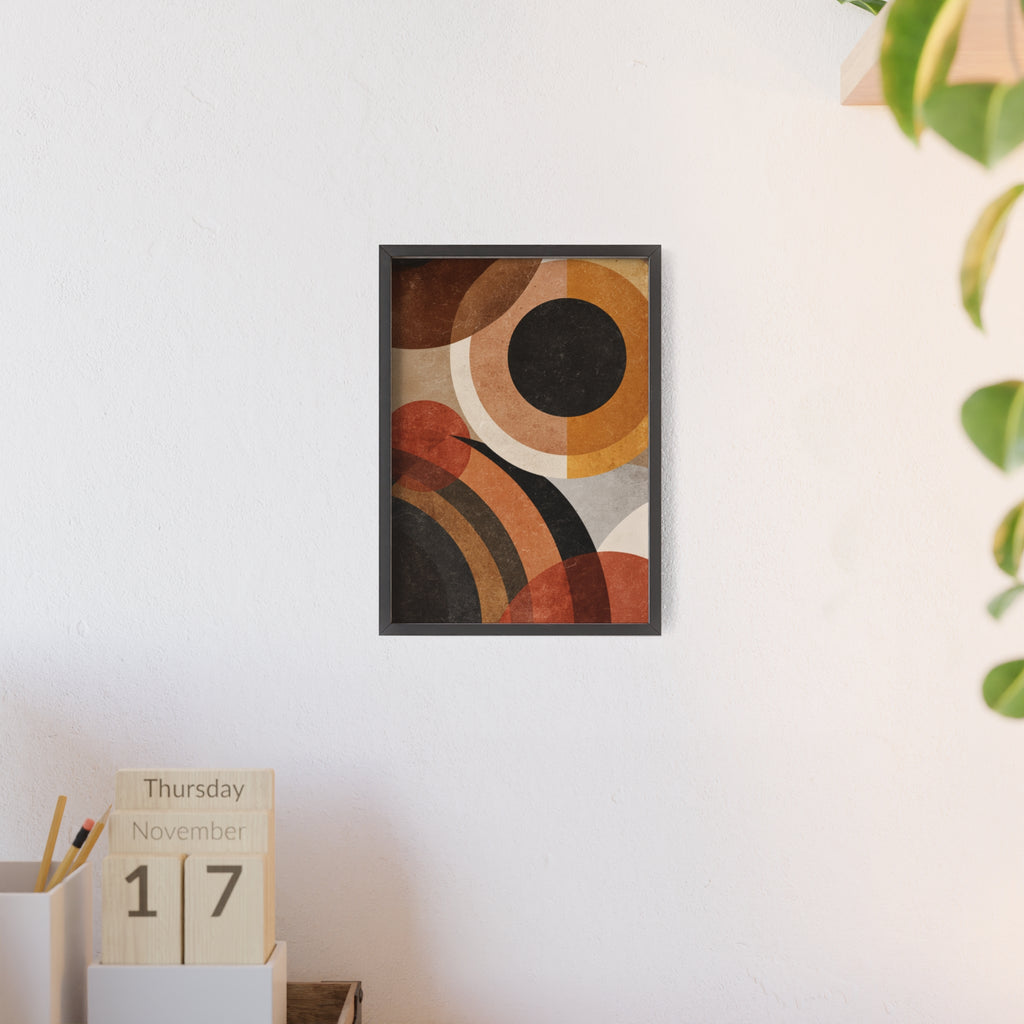 Modernes Geometrisches Kunstposter | Abstrakte Wanddeko, Gerahmte Wohnraumkunst, Minimalistisches Poster für Wohnzimmer, Stilvolles Geschenk