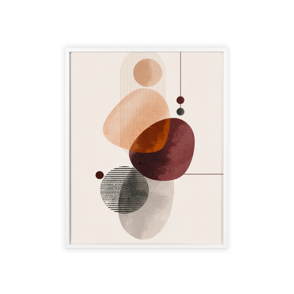 Modernes Abstraktes Kunstposter mit Holzrahmen | Boho Wanddeko | Minimalistische Wohnkultur | Galerie-Wandkunst | Einzigartiges Geschenk