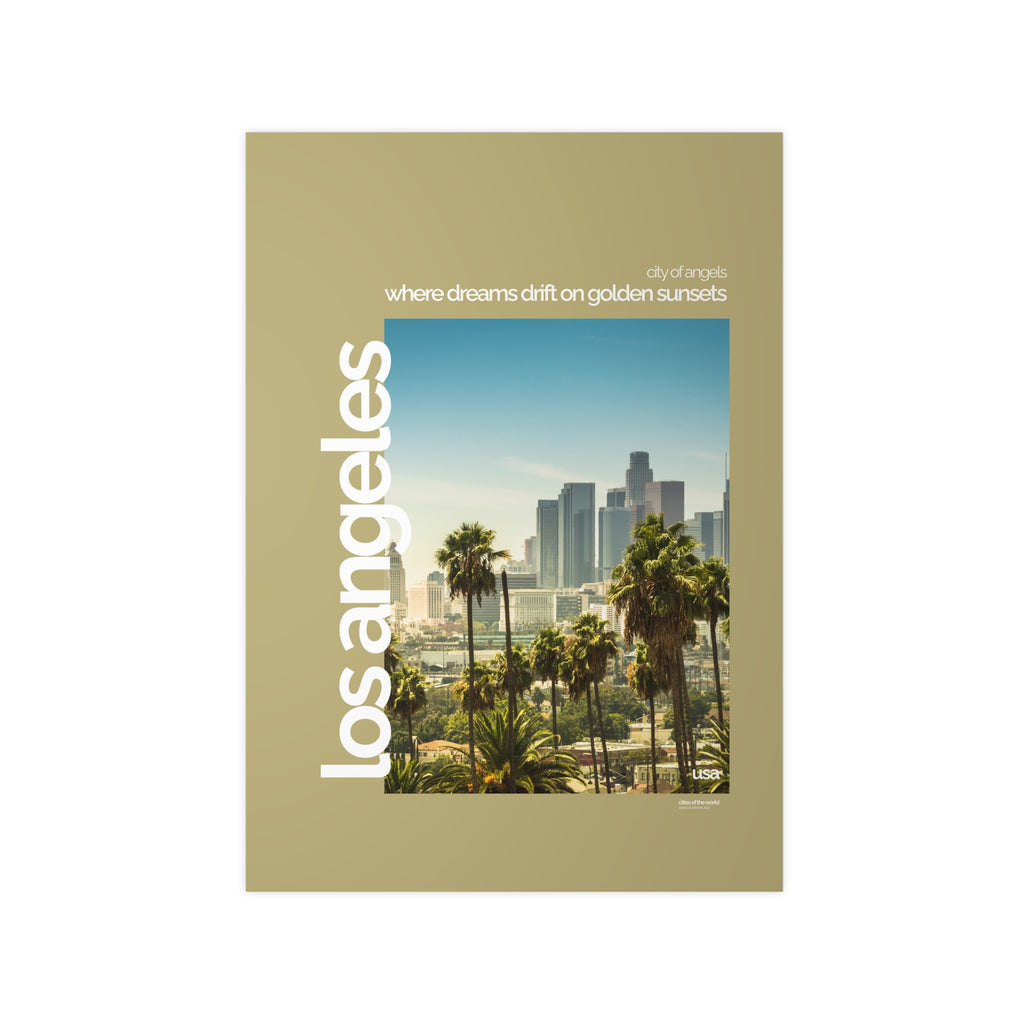 Los Angeles Poster | Cities of the World | Wandkunst fuer Reisende, Sammler & Stadtliebhaber | Moderne Stadtdeko, Fotoposter