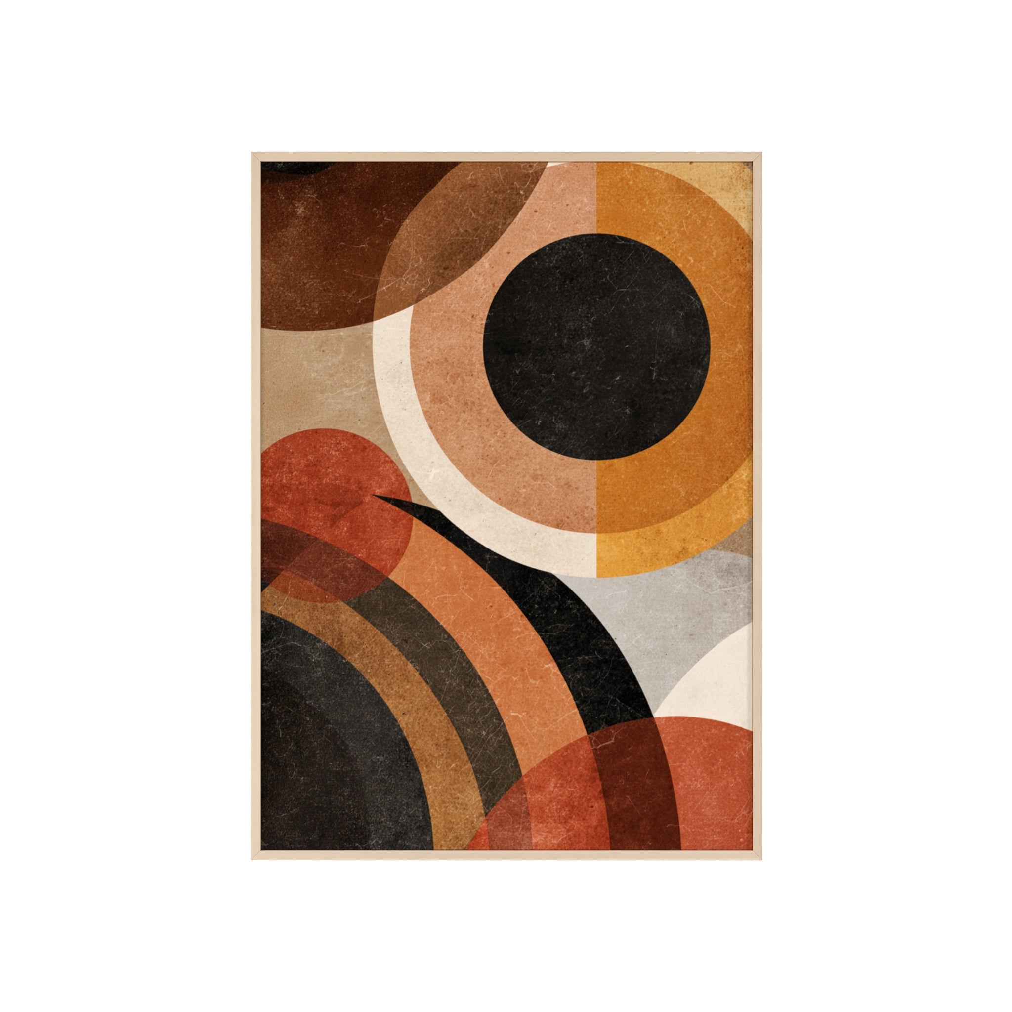 Modernes Geometrisches Kunstposter | Abstrakte Wanddeko, Gerahmte Wohnraumkunst, Minimalistisches Poster für Wohnzimmer, Stilvolles Geschenk