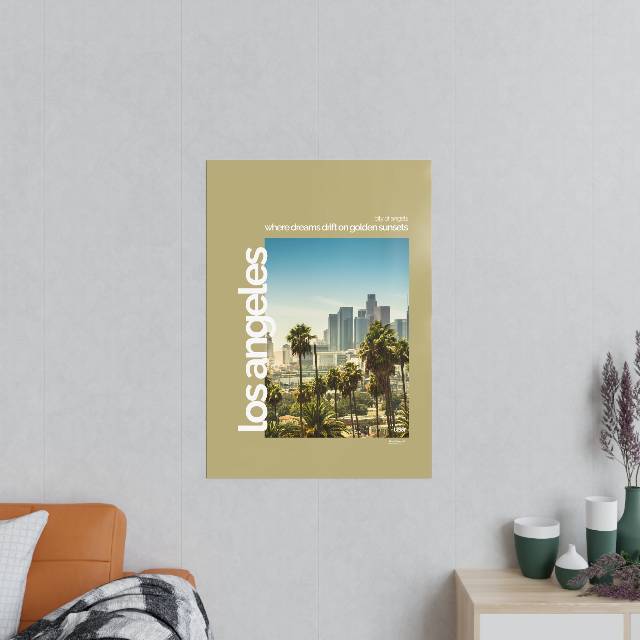 Los Angeles Poster | Cities of the World | Wandkunst fuer Reisende, Sammler & Stadtliebhaber | Moderne Stadtdeko, Fotoposter