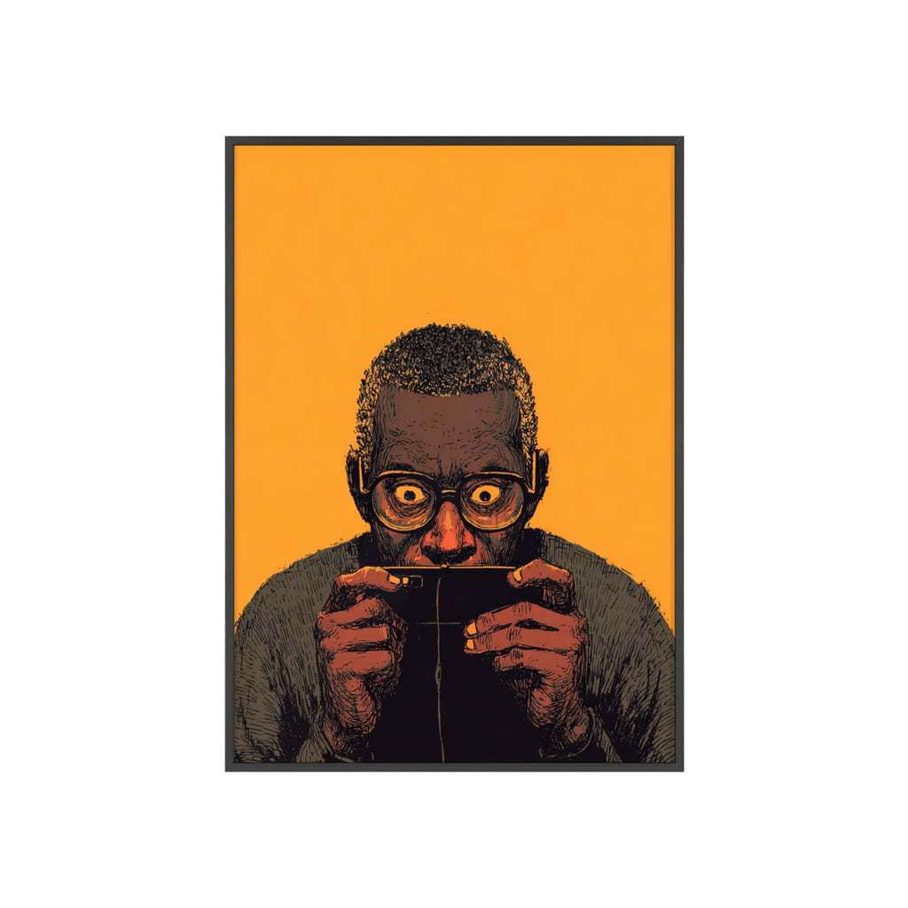 Comic Man Poster mit gelbem Hintergrund | Pop Art Wanddeko, Moderne Wandkunst, Street Art Style, Wanddeko Poster