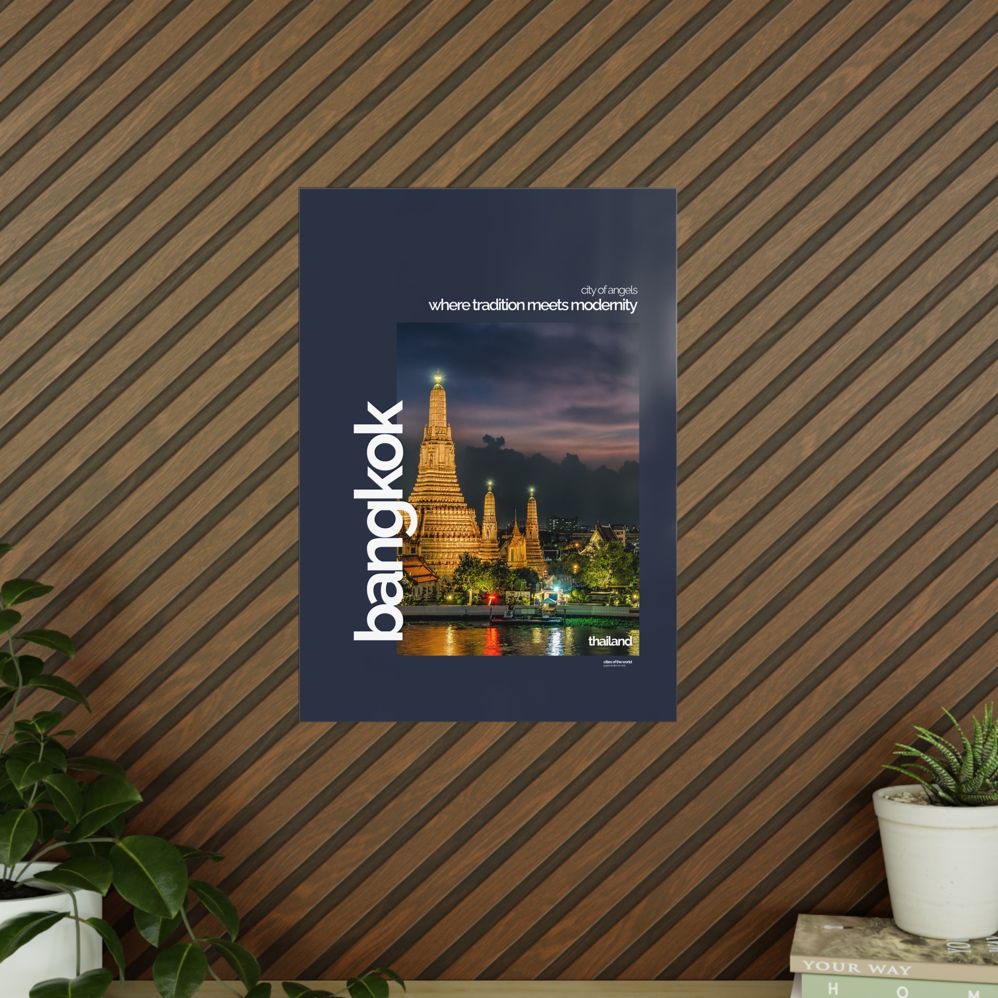 Bangkok Poster | Cities of the World | Wandkunst fuer Reisende, Sammler & Stadtliebhaber | Moderne Stadtdeko, Fotoposter