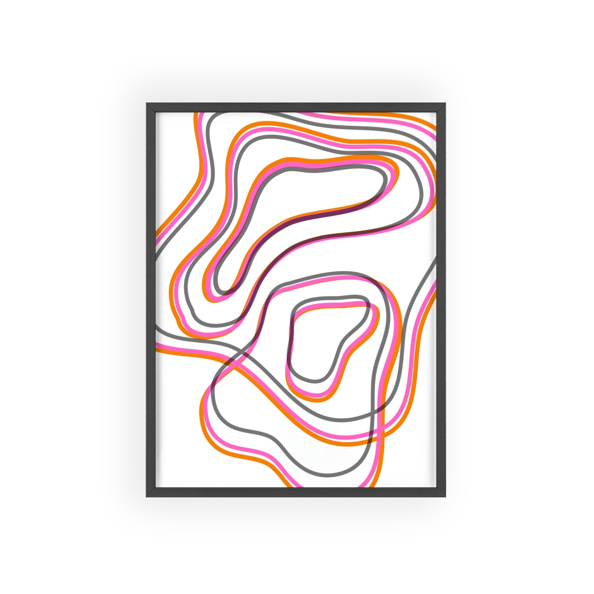 Farbenfrohes Abstraktes Kunstposter | Gerahmt, Moderne Wanddeko, Wohnzimmer, Schlafzimmer, Kunstdruck