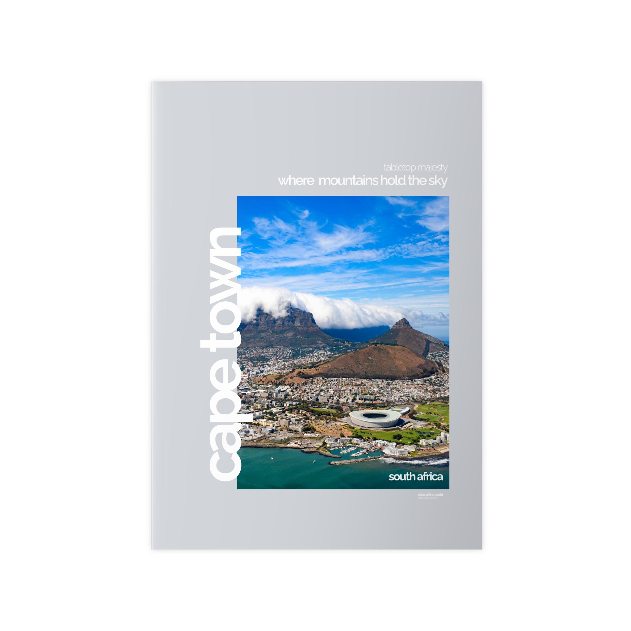 Cape Town Poster | Cities of the World | Wandkunst fuer Reisende, Sammler & Stadtliebhaber | Moderne Stadtdeko, Fotoposter