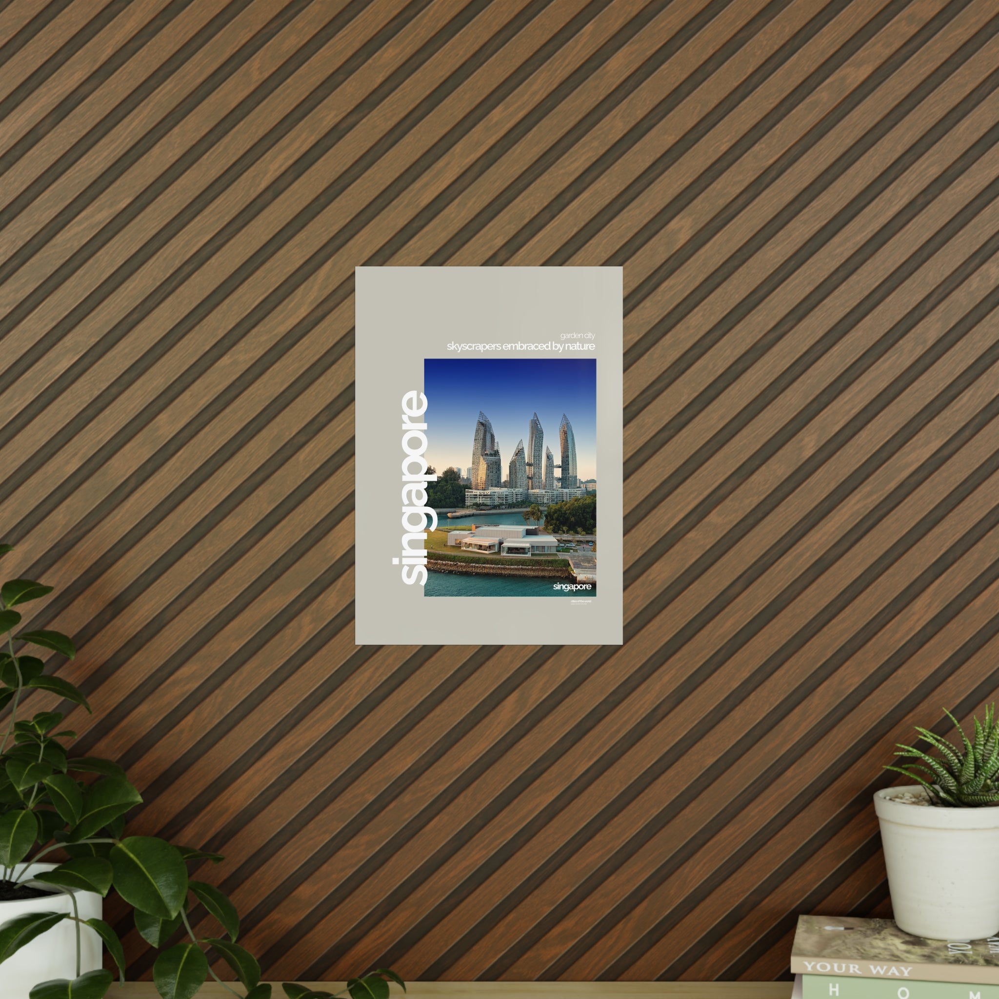 Singapore Poster | Cities of the World | Wandkunst für Wohnzimmer, Büro & Geschenke | Moderne Stadtdeko, Fotoposter