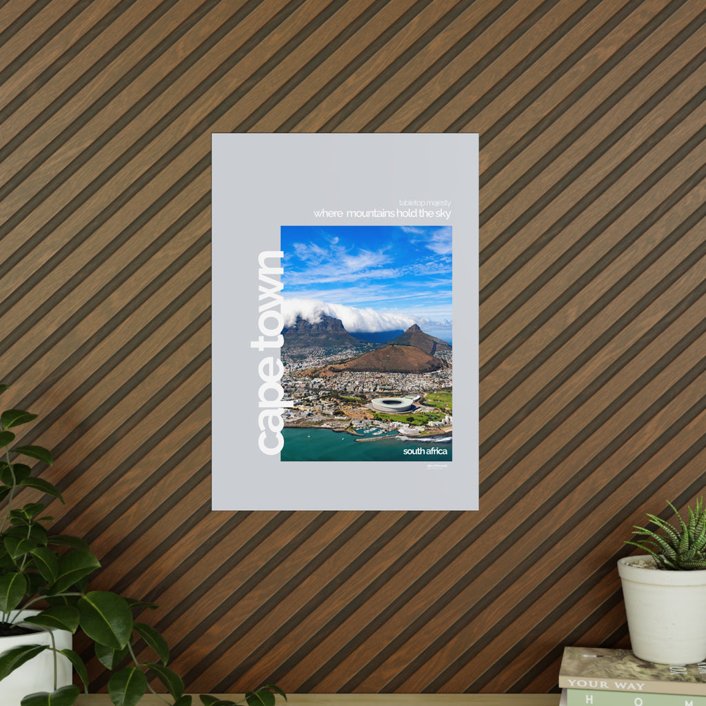 Cape Town Poster | Cities of the World | Wandkunst fuer Reisende, Sammler & Stadtliebhaber | Moderne Stadtdeko, Fotoposter