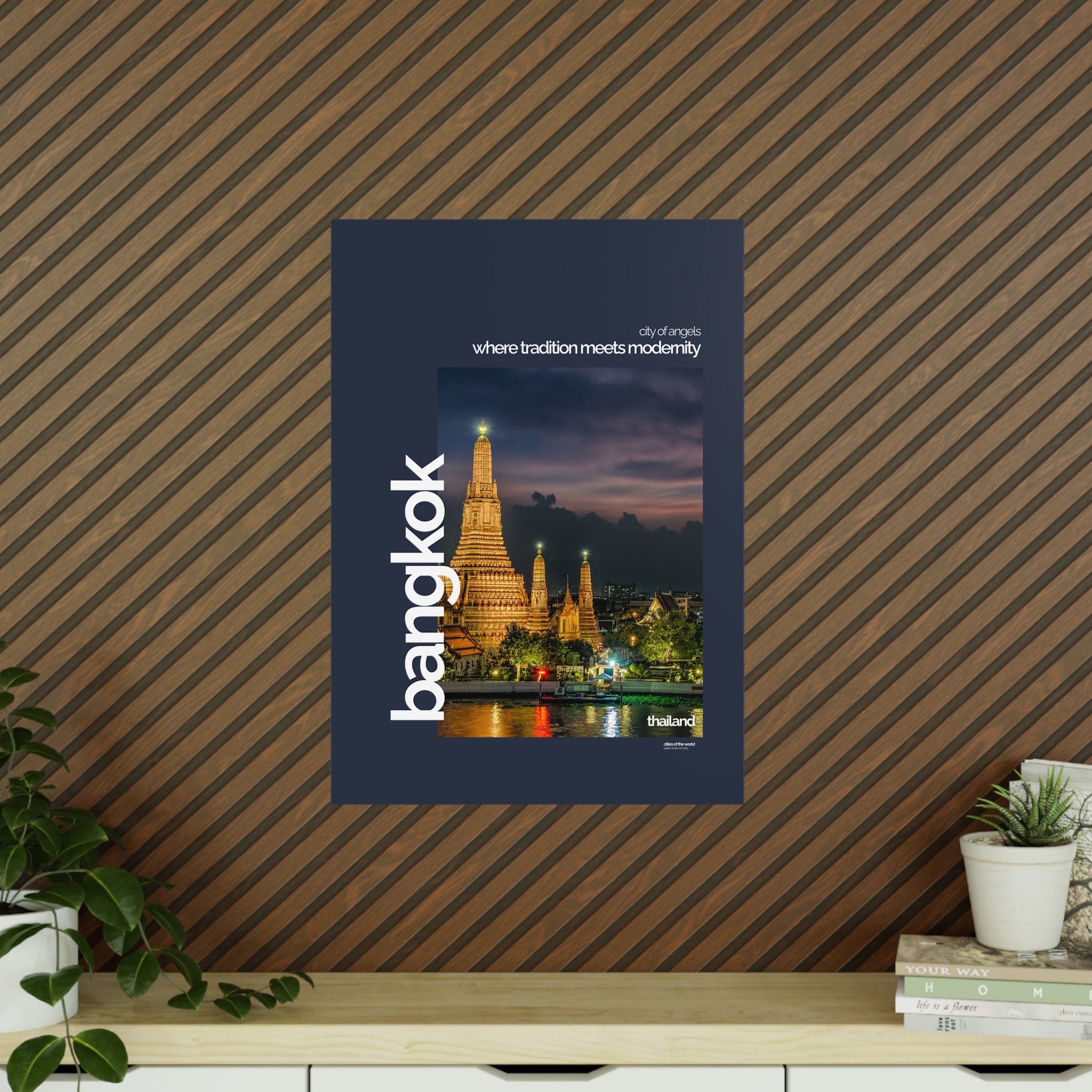 Bangkok Poster | Cities of the World | Wandkunst fuer Reisende, Sammler & Stadtliebhaber | Moderne Stadtdeko, Fotoposter