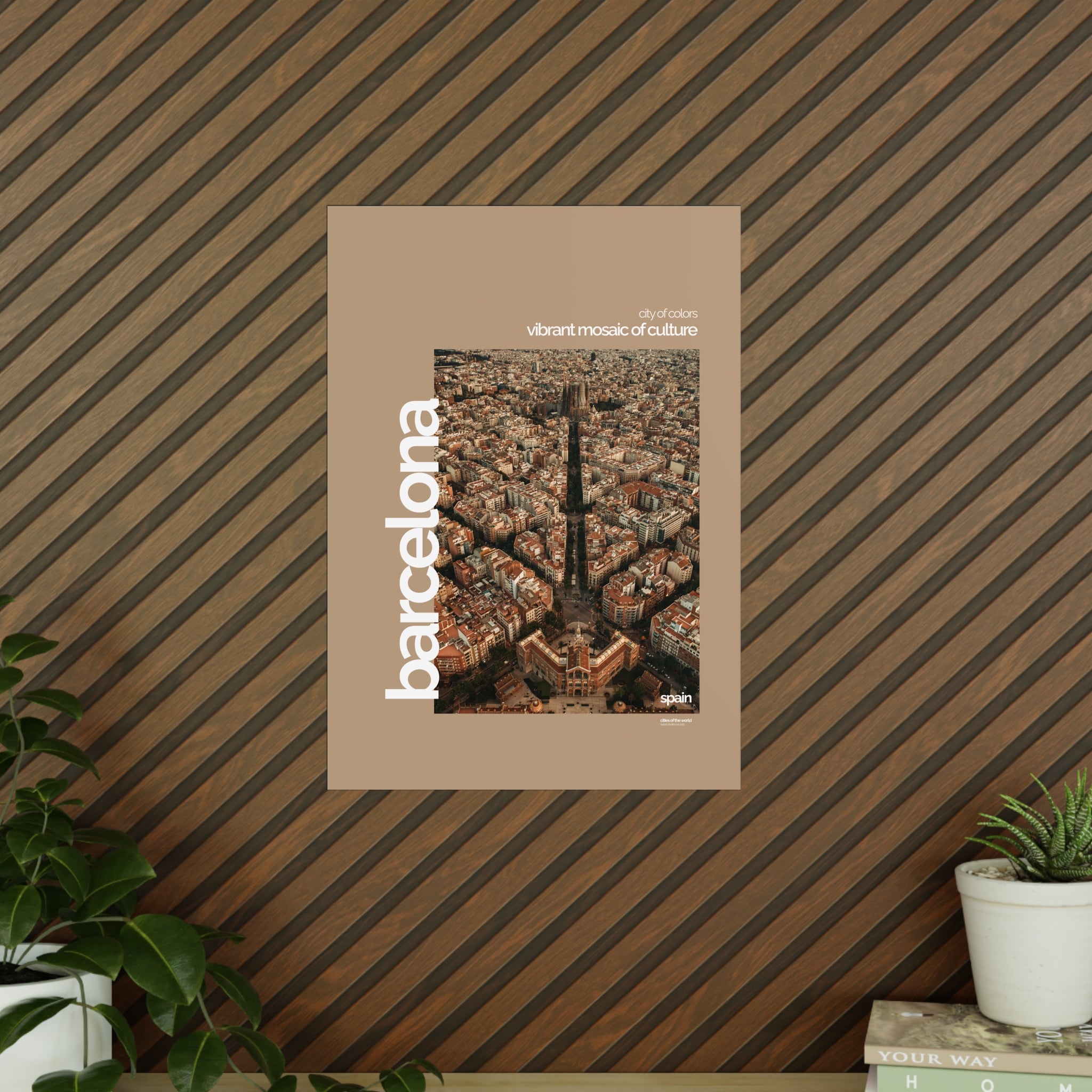 Barcelona Poster | Cities of the World | Wandkunst fuer Reisende, Sammler & Stadtliebhaber | Moderne Stadtdeko, Fotoposter