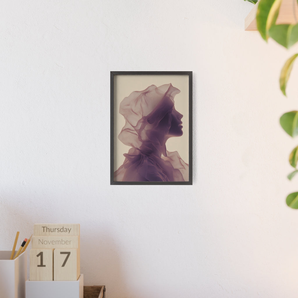 Between Dreams and Skin | Futuristisches Boho Kunstposter im Holzrahmen | Moderne Wanddeko für Wohnzimmer, Schlafzimmer & Büro