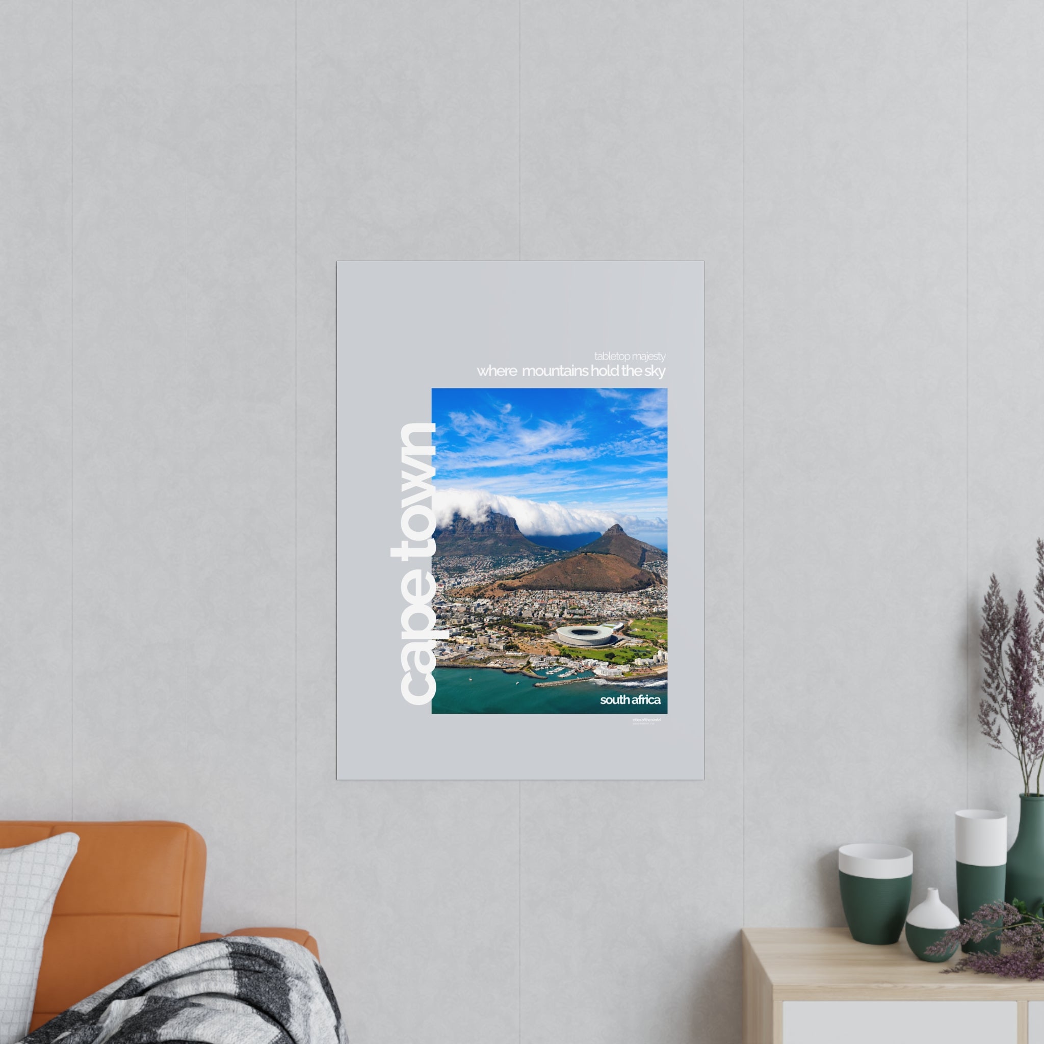 Cape Town Poster | Cities of the World | Wandkunst fuer Reisende, Sammler & Stadtliebhaber | Moderne Stadtdeko, Fotoposter