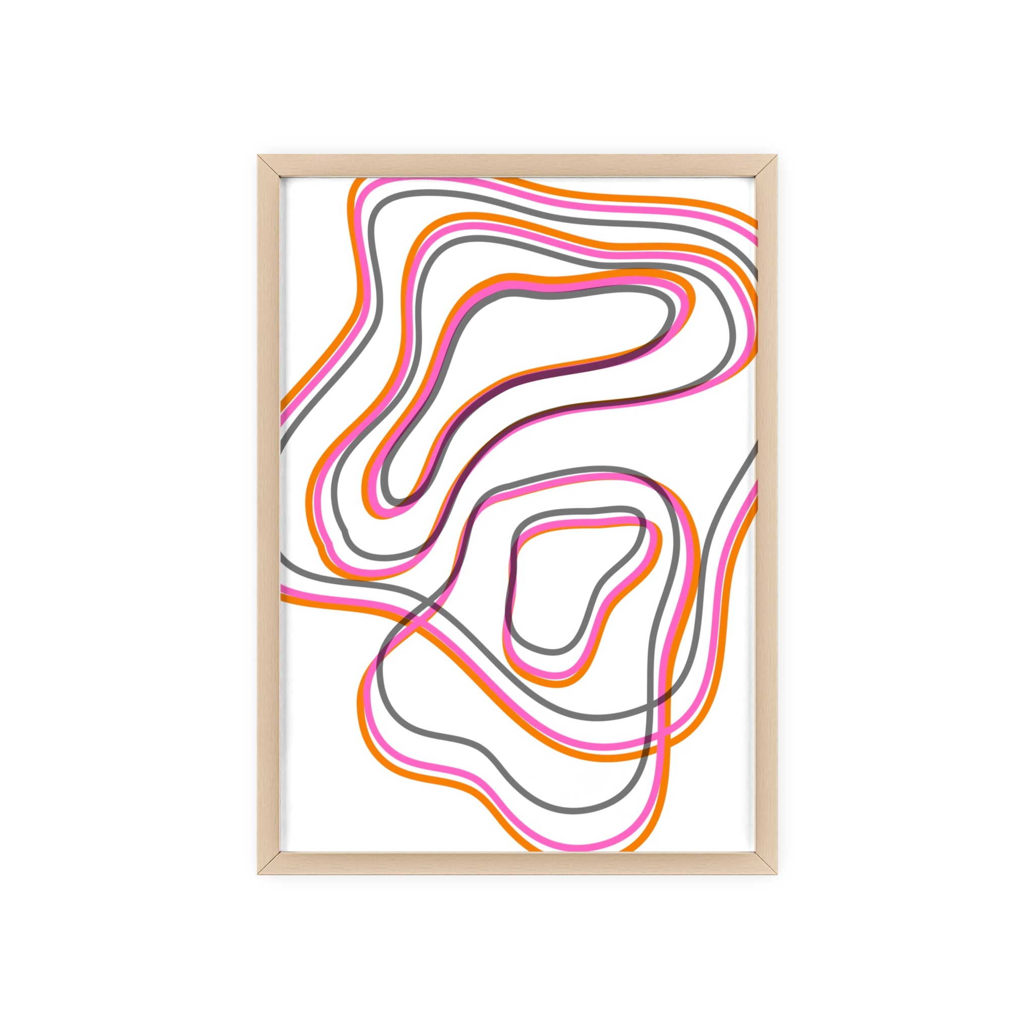 Farbenfrohes Abstraktes Kunstposter | Gerahmt, Moderne Wanddeko, Wohnzimmer, Schlafzimmer, Kunstdruck