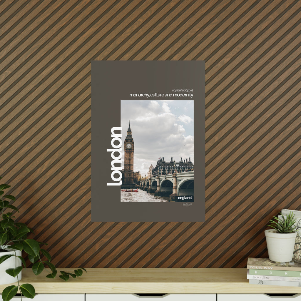 London Poster | Cities of the World | Wandkunst fuer Reisende, Sammler & Stadtliebhaber | Moderne Stadtdeko, Fotoposter
