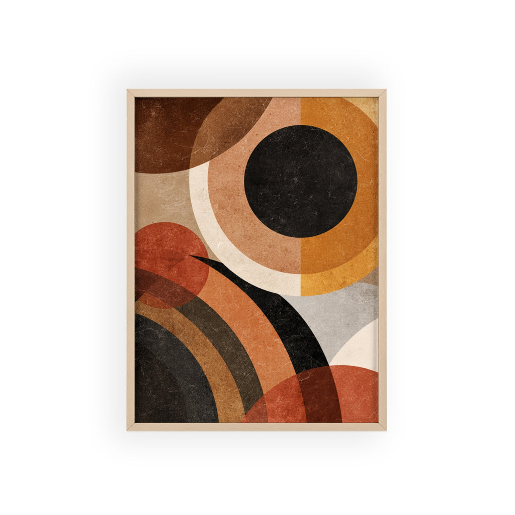 Modernes Geometrisches Kunstposter | Abstrakte Wanddeko, Gerahmte Wohnraumkunst, Minimalistisches Poster für Wohnzimmer, Stilvolles Geschenk