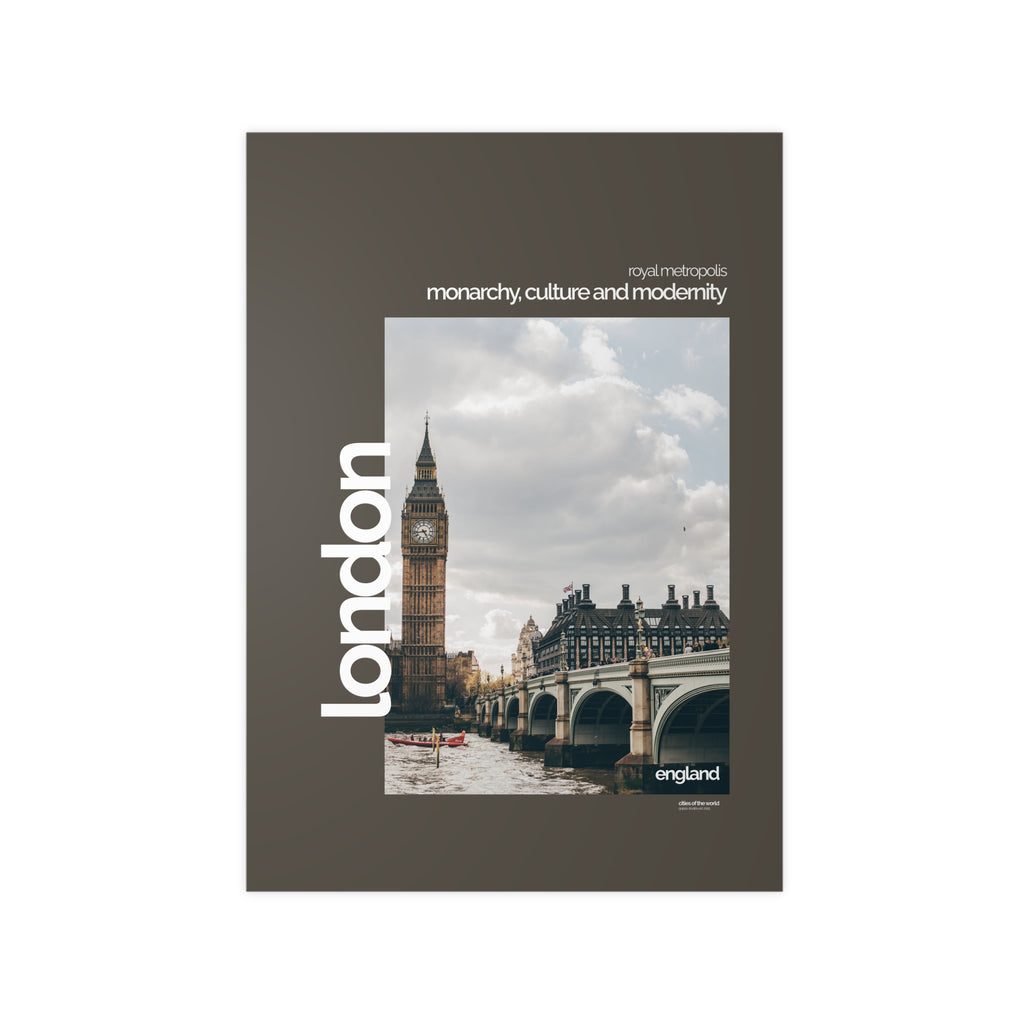 London Poster | Cities of the World | Wandkunst fuer Reisende, Sammler & Stadtliebhaber | Moderne Stadtdeko, Fotoposter