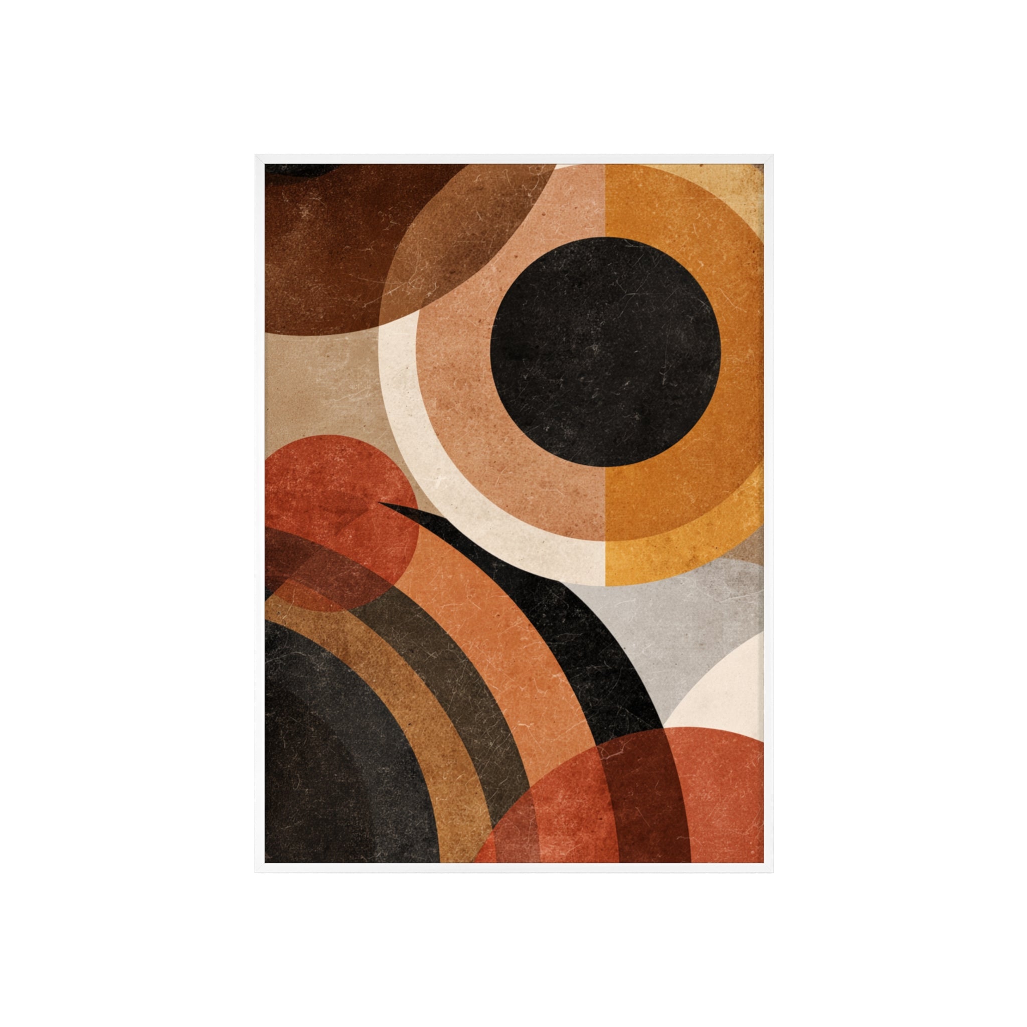 Modernes Geometrisches Kunstposter | Abstrakte Wanddeko, Gerahmte Wohnraumkunst, Minimalistisches Poster für Wohnzimmer, Stilvolles Geschenk