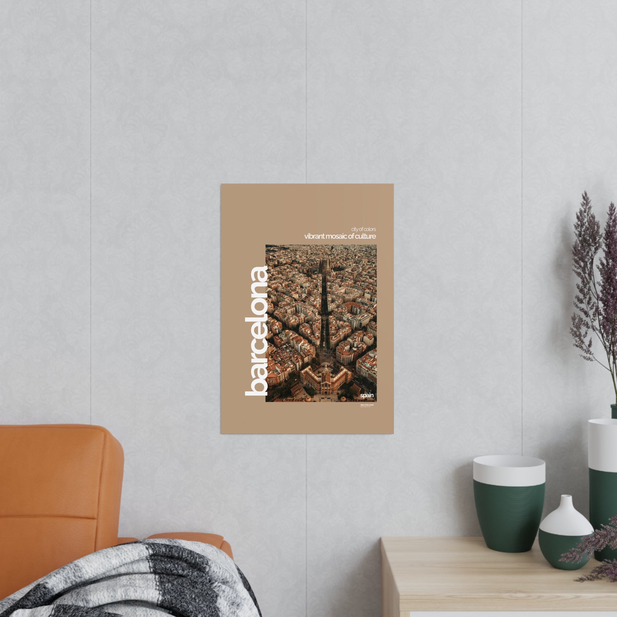 Barcelona Poster | Cities of the World | Wandkunst fuer Reisende, Sammler & Stadtliebhaber | Moderne Stadtdeko, Fotoposter