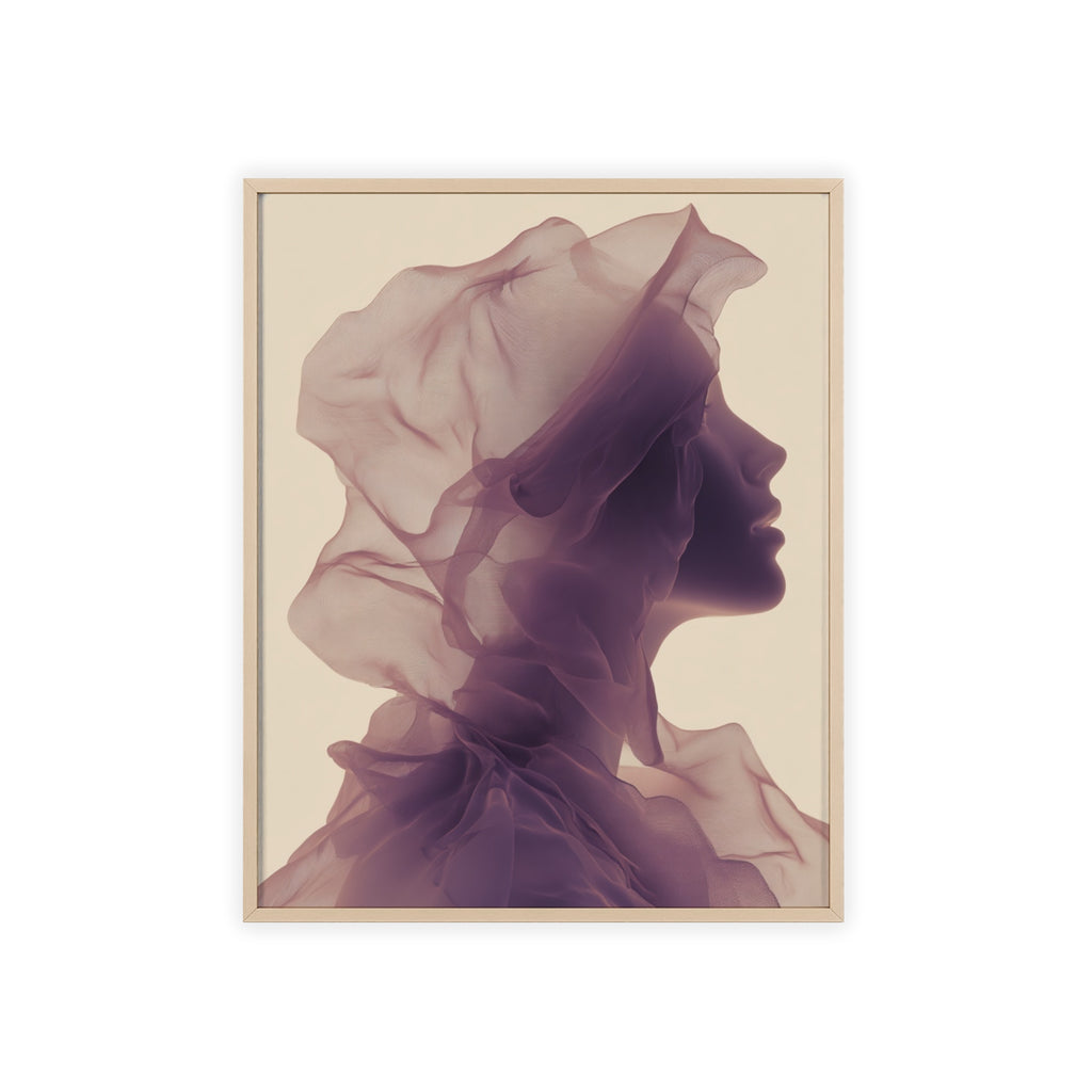 Between Dreams and Skin | Futuristisches Boho Kunstposter im Holzrahmen | Moderne Wanddeko für Wohnzimmer, Schlafzimmer & Büro