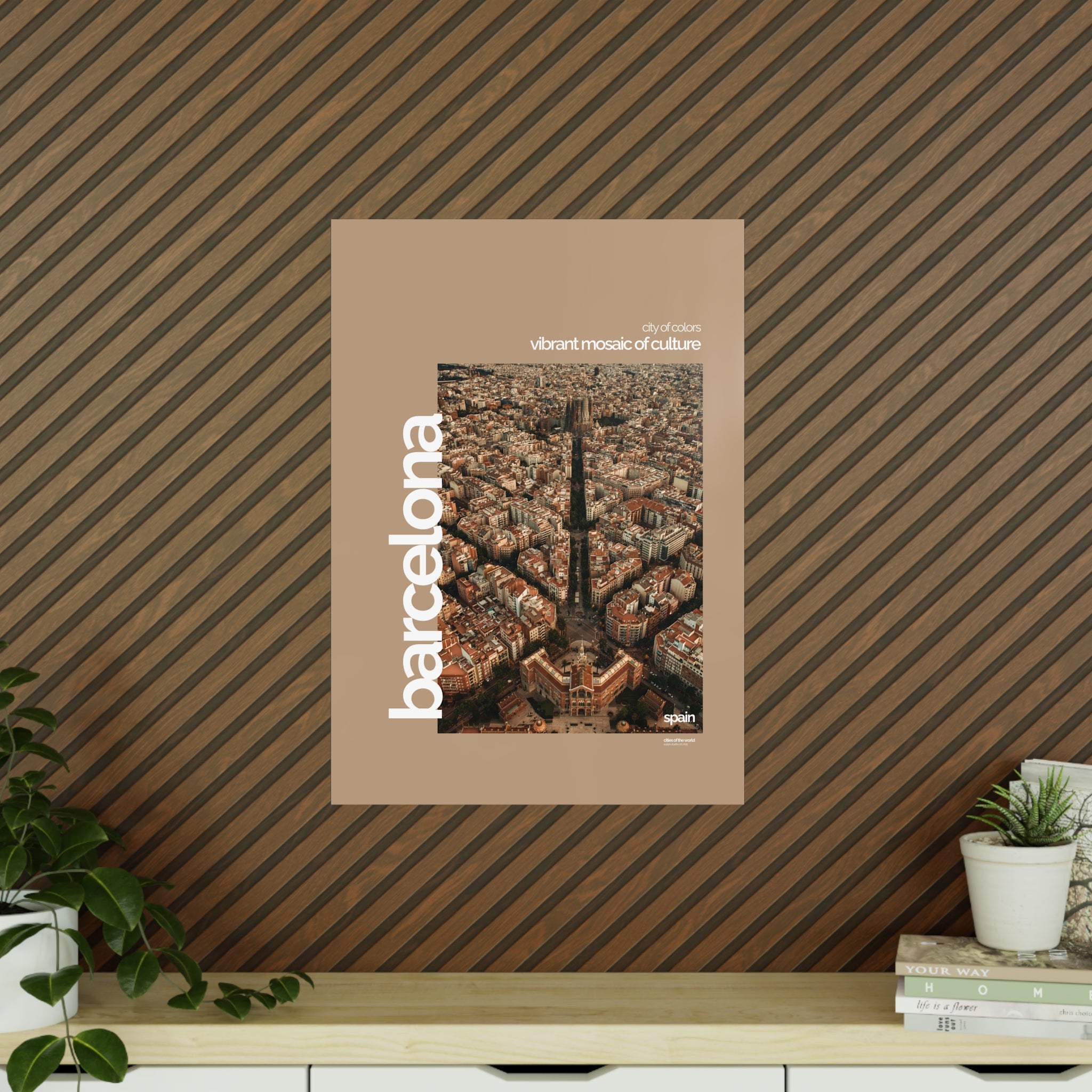 Barcelona Poster | Cities of the World | Wandkunst fuer Reisende, Sammler & Stadtliebhaber | Moderne Stadtdeko, Fotoposter