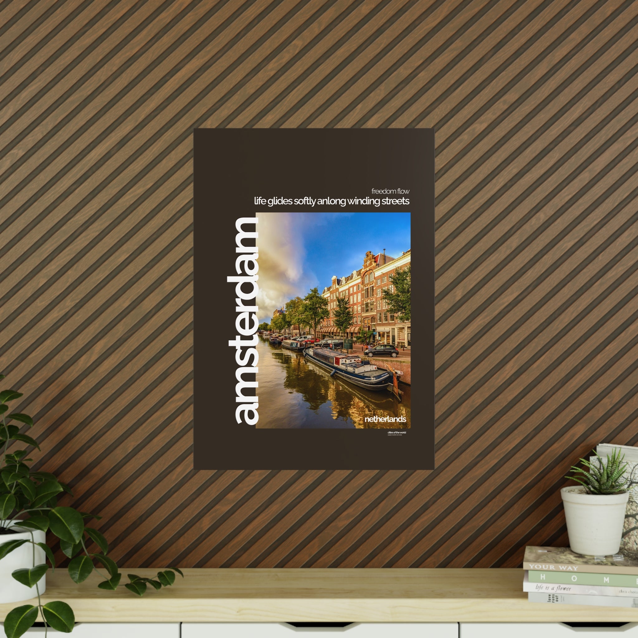 Amsterdam Poster | Cities of the World | Wandkunst fuer Reisende, Sammler & Stadtliebhaber | Moderne Stadtdeko, Fotoposter