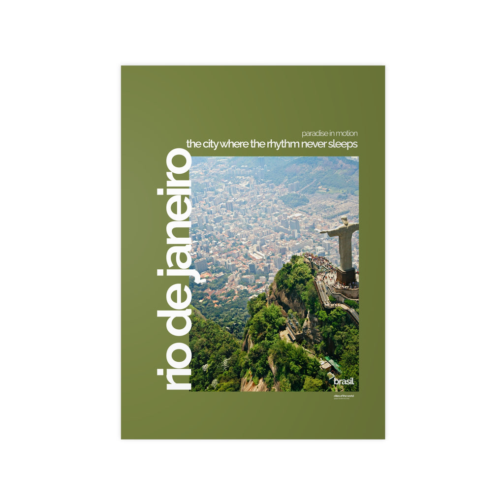 Rio de Janeiro Poster | Cities of the World | Wandkunst fuer Reisende, Sammler & Stadtliebhaber | Moderne Stadtdeko, Fotoposter