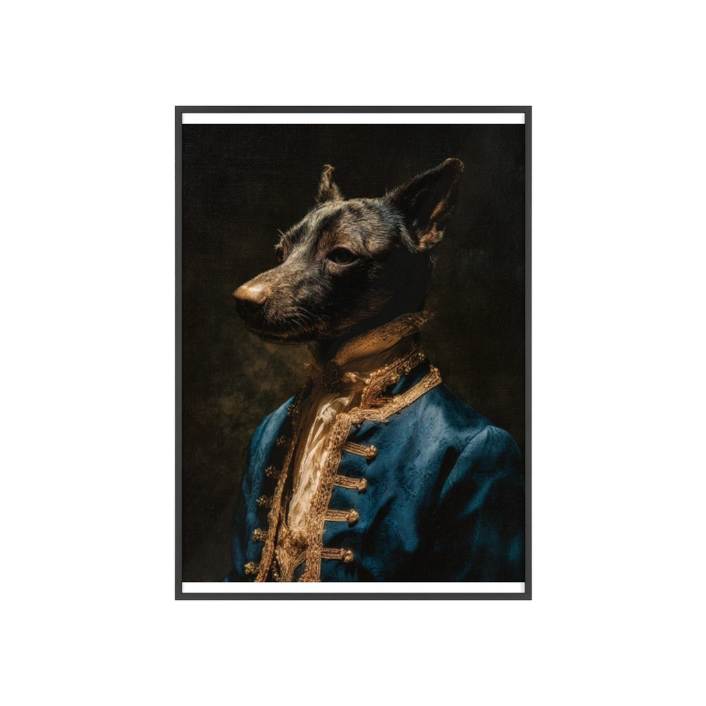 Elegant Framed Dog Portrait, Stylish Wall Decor for Dog Lovers, Unique Gift for Pet Owners, Home Decoration, Modern Art